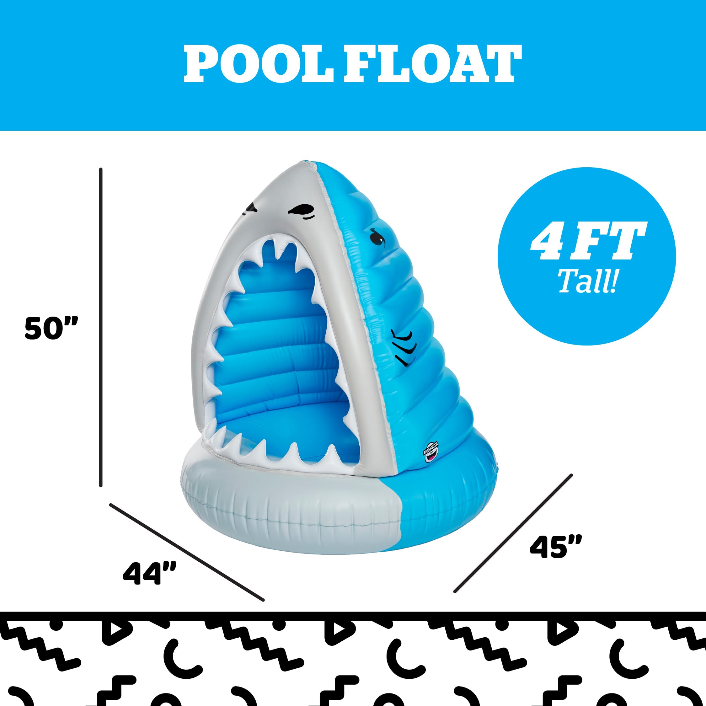 Foto 4 pulgar | Tiburón Gigante Devorador De Hombres De Pool Float Bigmouth Inc., Con Toldo - Venta Internacional.