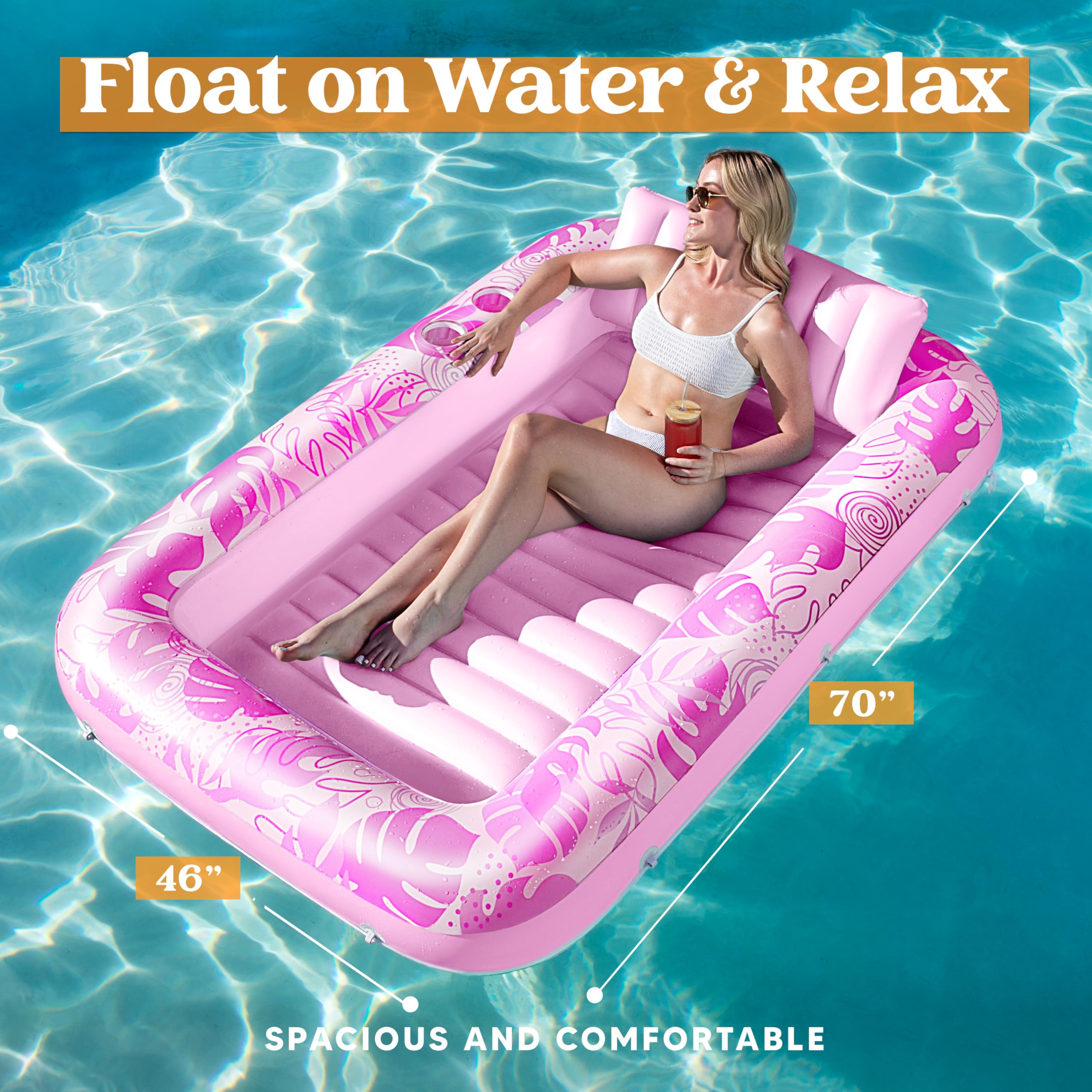 Foto 3 pulgar | Tumbona Inflable Para Bronceado Float Sloosh Para Adultos - Venta Internacional.