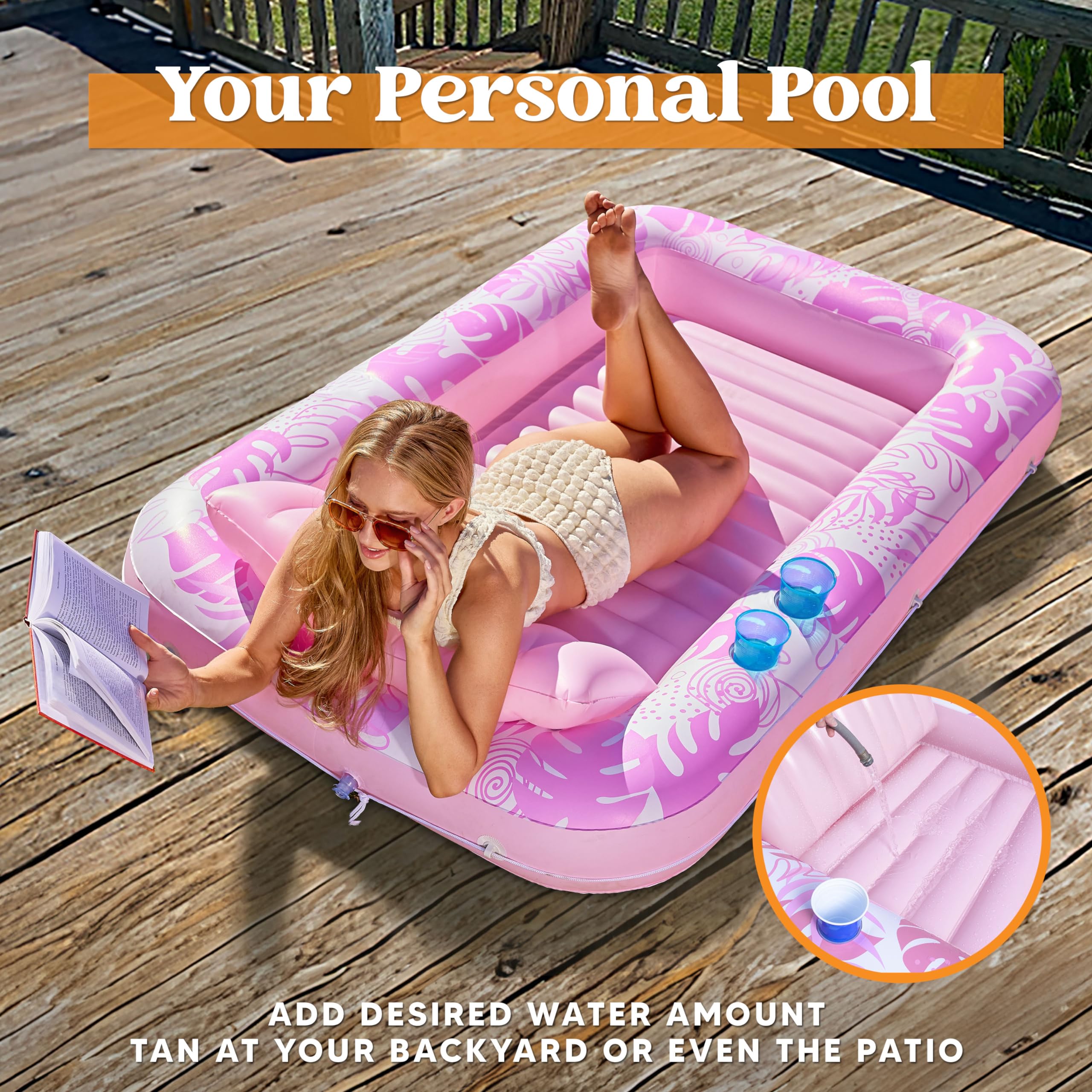 Foto 4 pulgar | Tumbona Inflable Para Bronceado Float Sloosh Para Adultos - Venta Internacional.
