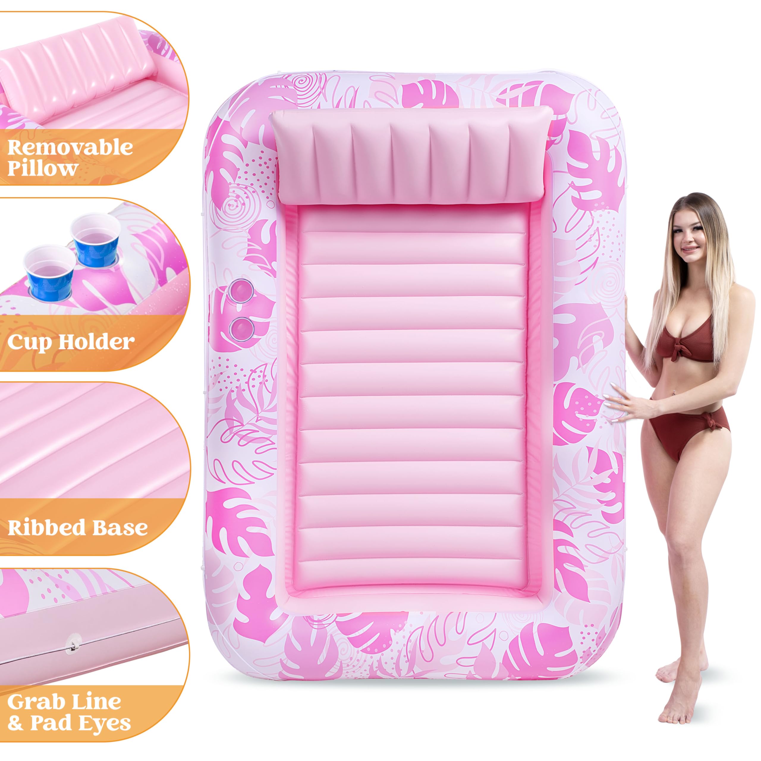Foto 7 pulgar | Tumbona Inflable Para Bronceado Float Sloosh Para Adultos - Venta Internacional.