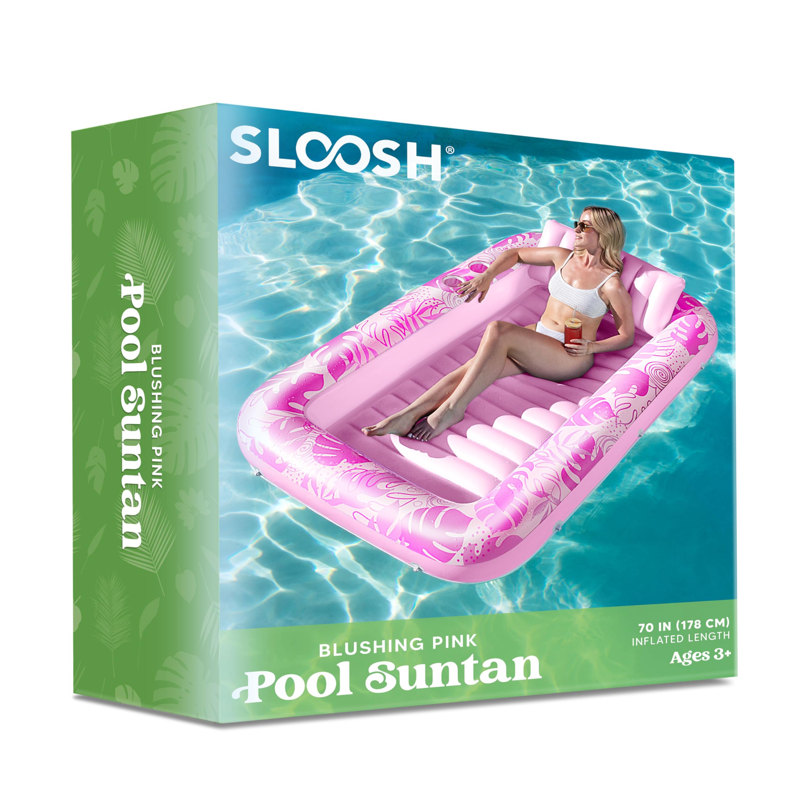 Foto 8 pulgar | Tumbona Inflable Para Bronceado Float Sloosh Para Adultos - Venta Internacional.