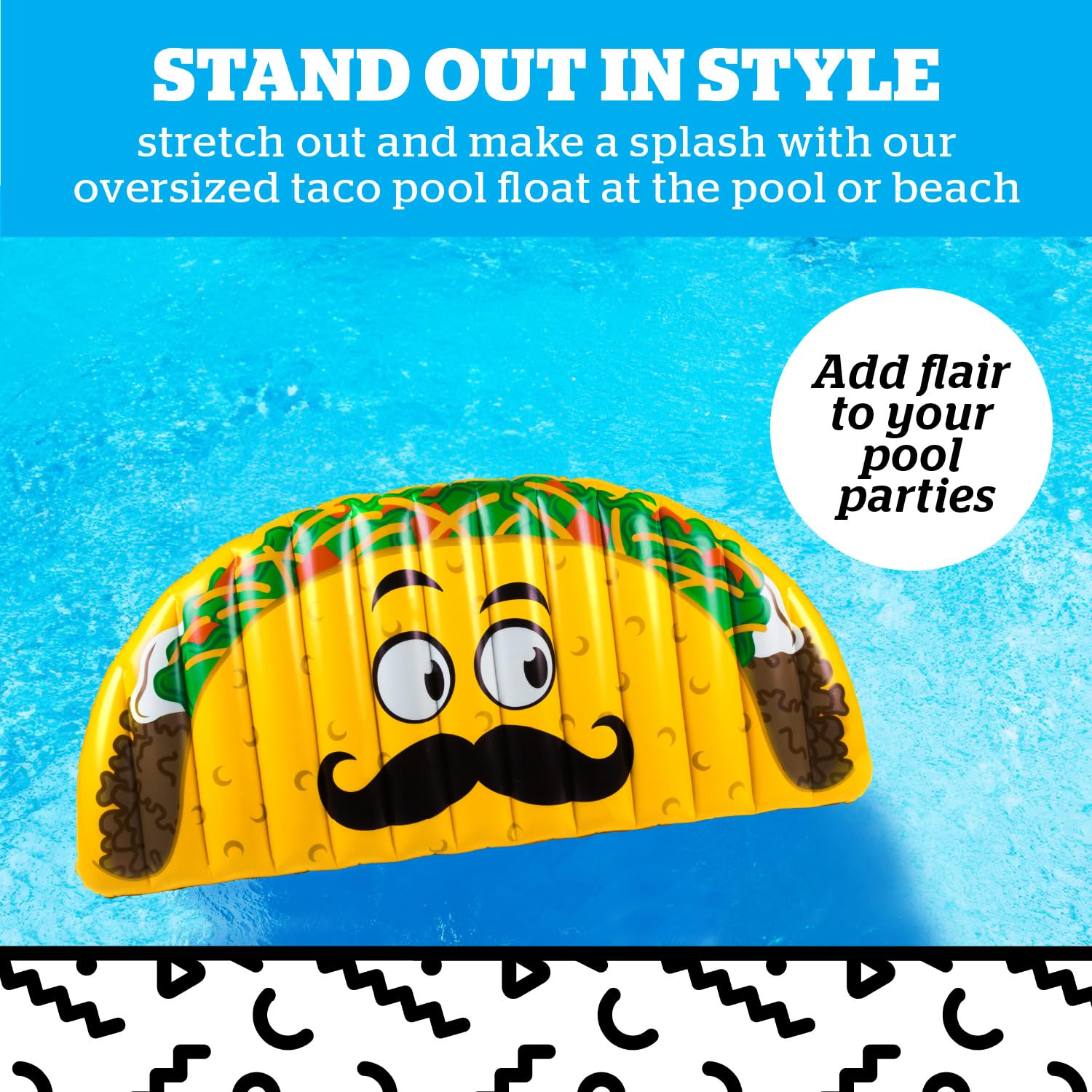Foto 3 pulgar | Vinilo Duradero Big Mouth Inc. Giant Taco De 1,5 M De Largo De Pool Float - Venta Internacional.