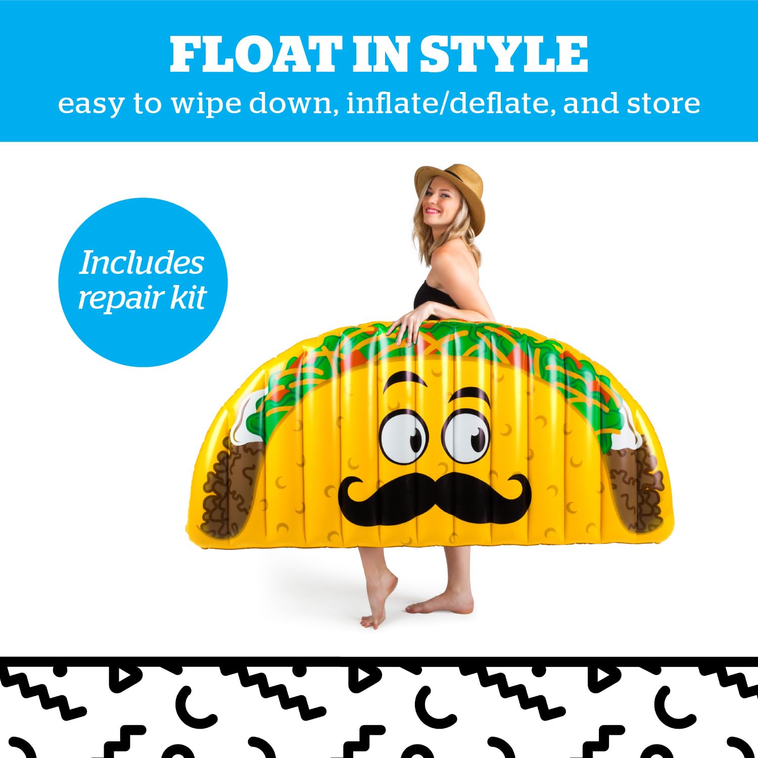 Foto 5 pulgar | Vinilo Duradero Big Mouth Inc. Giant Taco De 1,5 M De Largo De Pool Float - Venta Internacional.