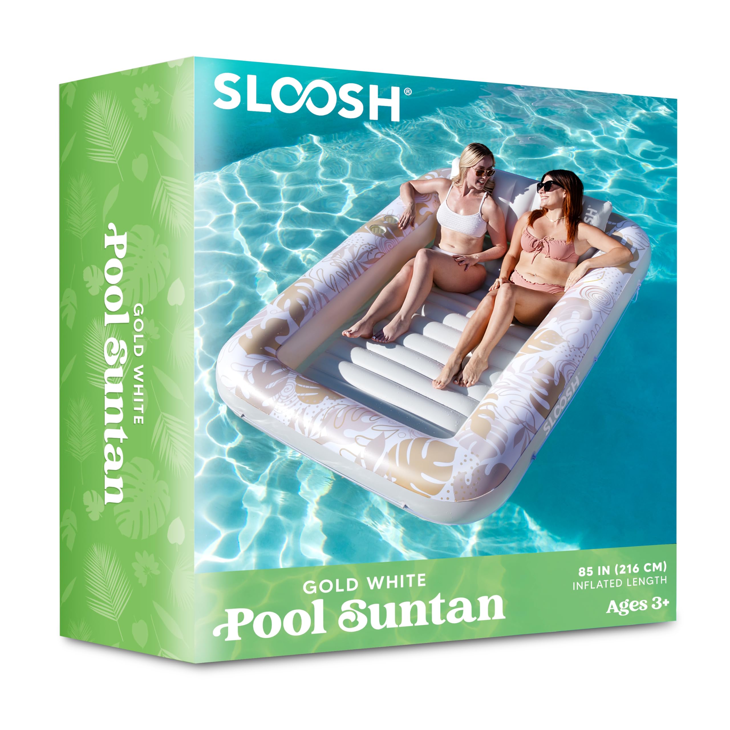 Foto 8 pulgar | Tumbona Hinchable Para Bronceado Float Sloosh Xl, Color Blanco Avena - Venta Internacional.