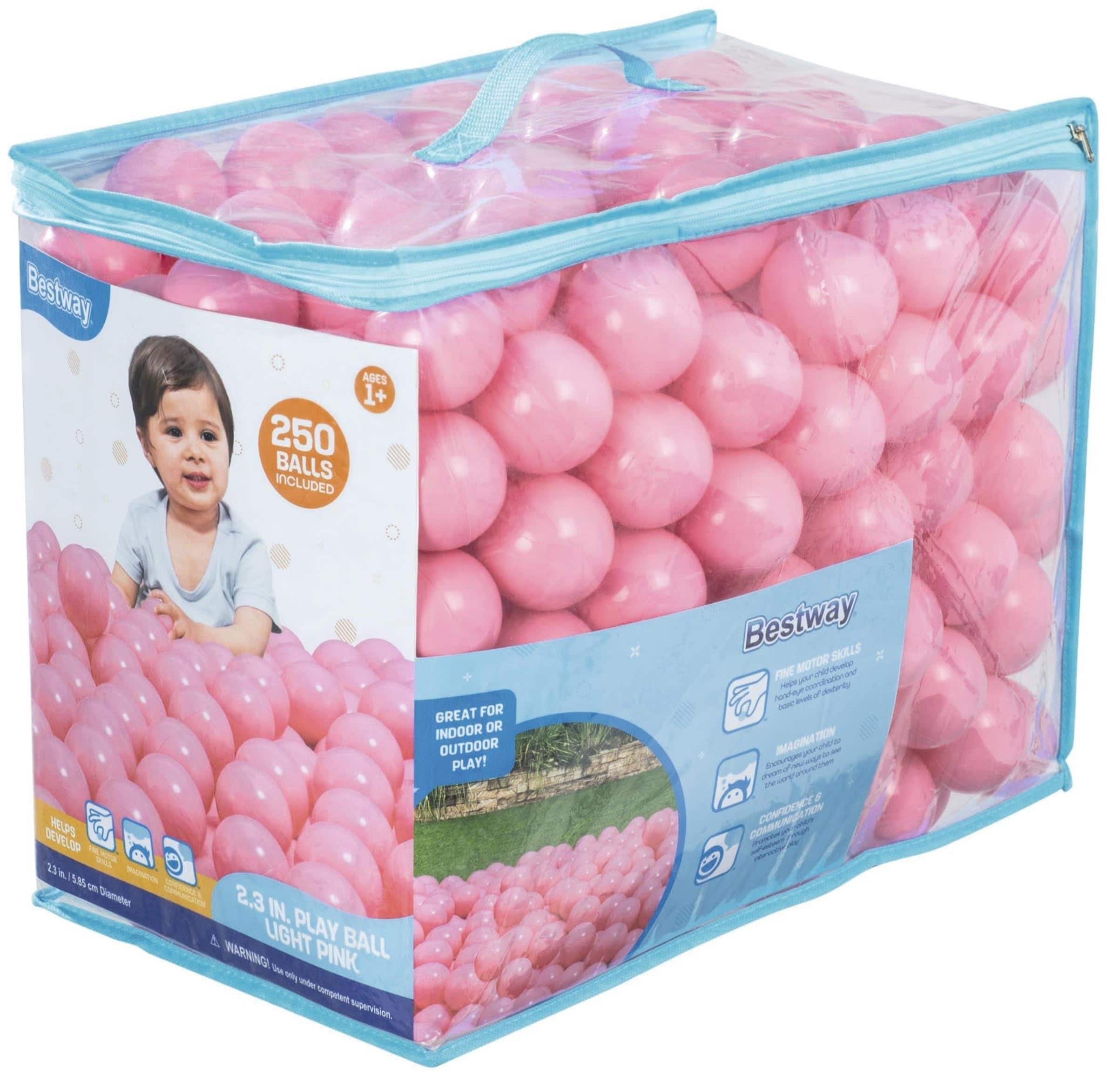 Play Balls Bestway De Plástico Rosa Claro, 250 Unidades, Para Niños - Venta Internacional. $1,556