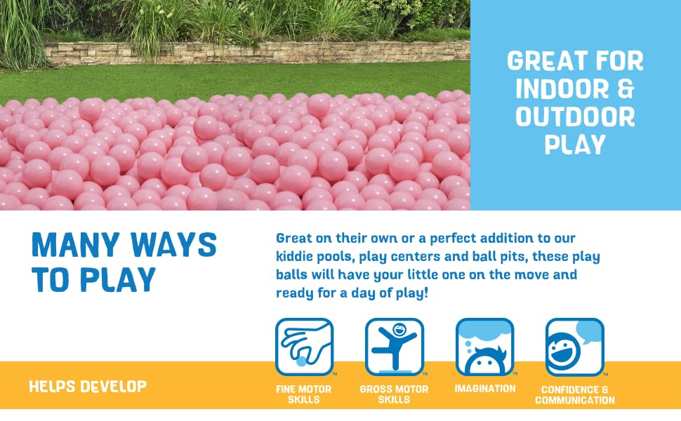 Foto 4 pulgar | Play Balls Bestway De Plástico Rosa Claro, 250 Unidades, Para Niños - Venta Internacional.