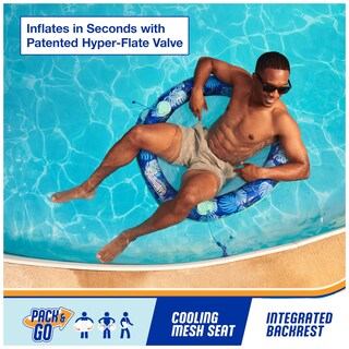 Foto 2 | Tumbona De Piscina Swimways Elite Spring Float Papasan Para Adultos - Venta Internacional.