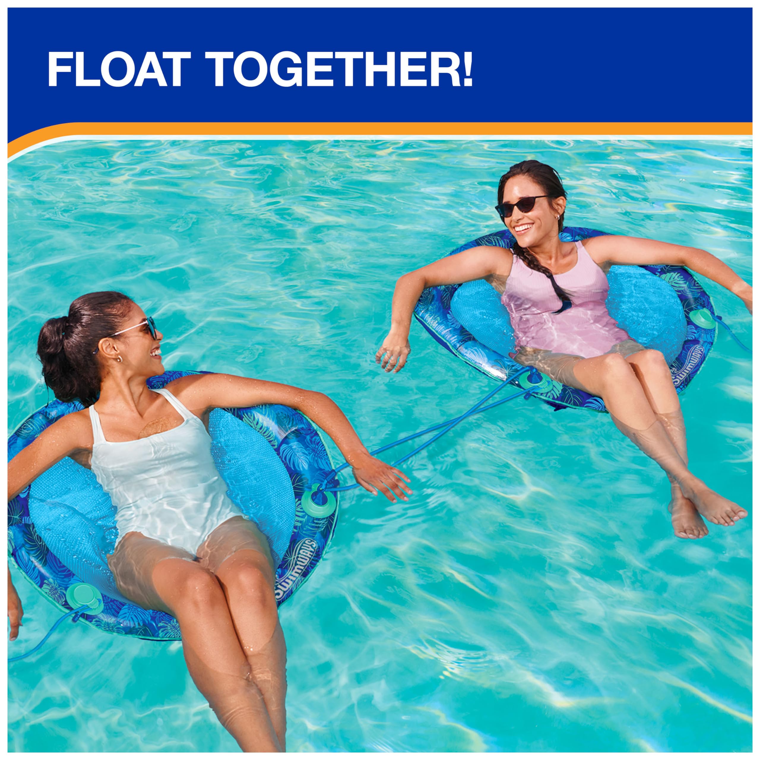 Foto 4 pulgar | Tumbona De Piscina Swimways Elite Spring Float Papasan Para Adultos - Venta Internacional.