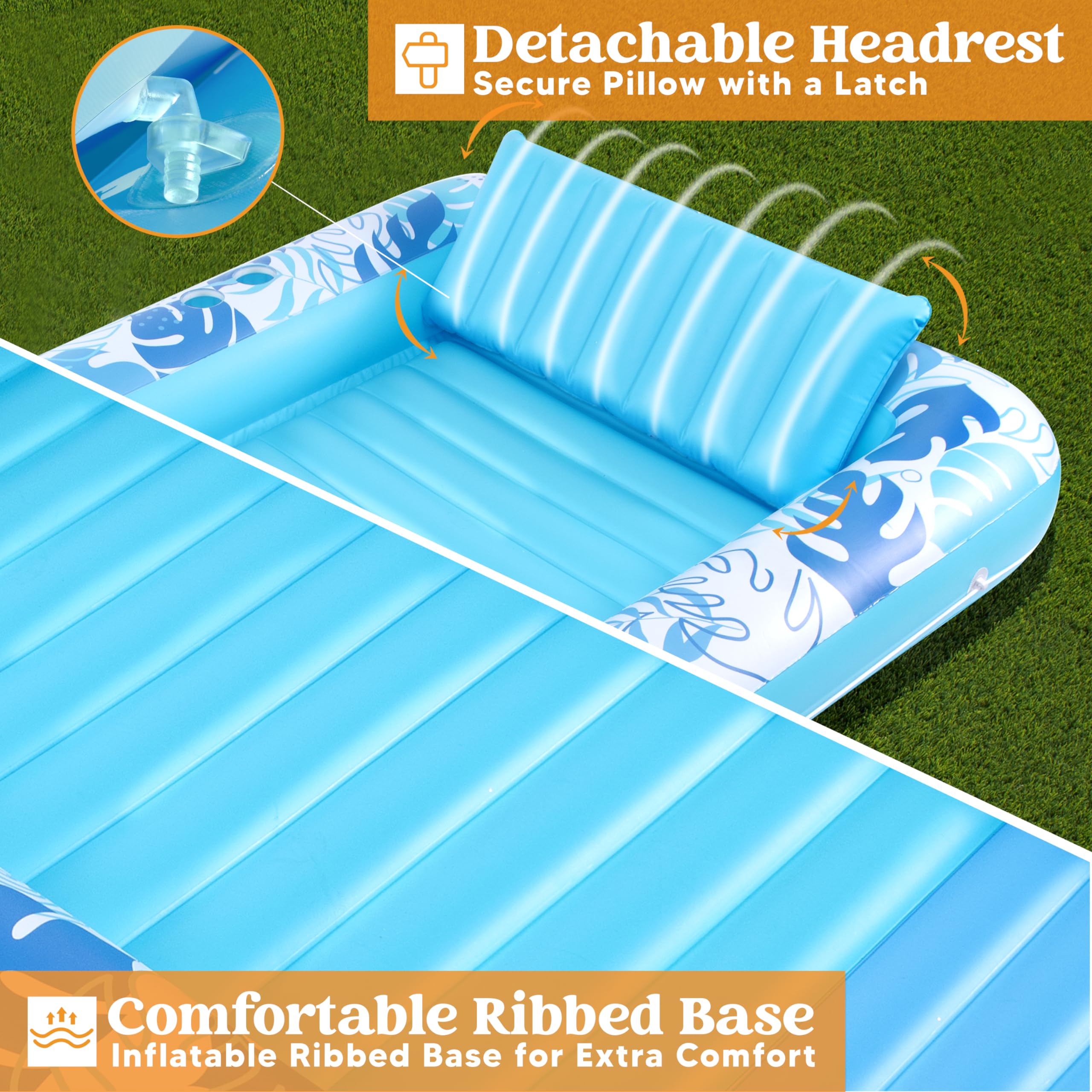 Foto 6 pulgar | Tumbona Inflable Para Bronceado Float-xl Sloosh Para Adultos - Venta Internacional.