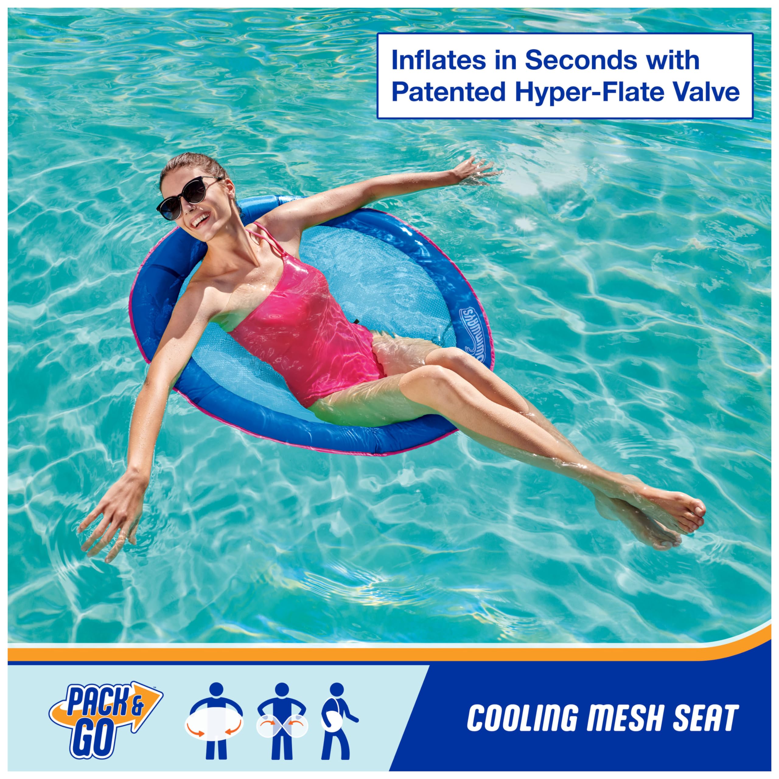 Foto 3 pulgar | Tumbona De Piscina Swimways Spring Float Premium Papasan Para Adultos - Venta Internacional.