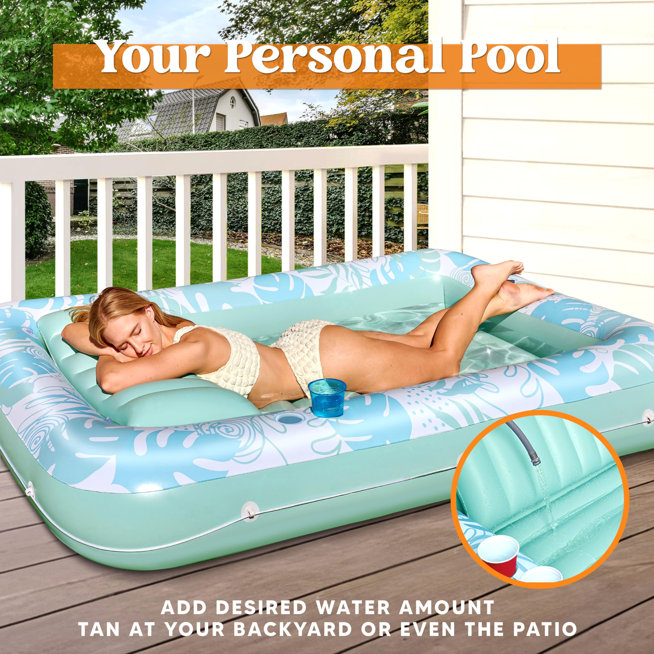 Foto 4 pulgar | Tumbona Inflable Para Bronceado Float Sloosh Para Adultos - Venta Internacional.
