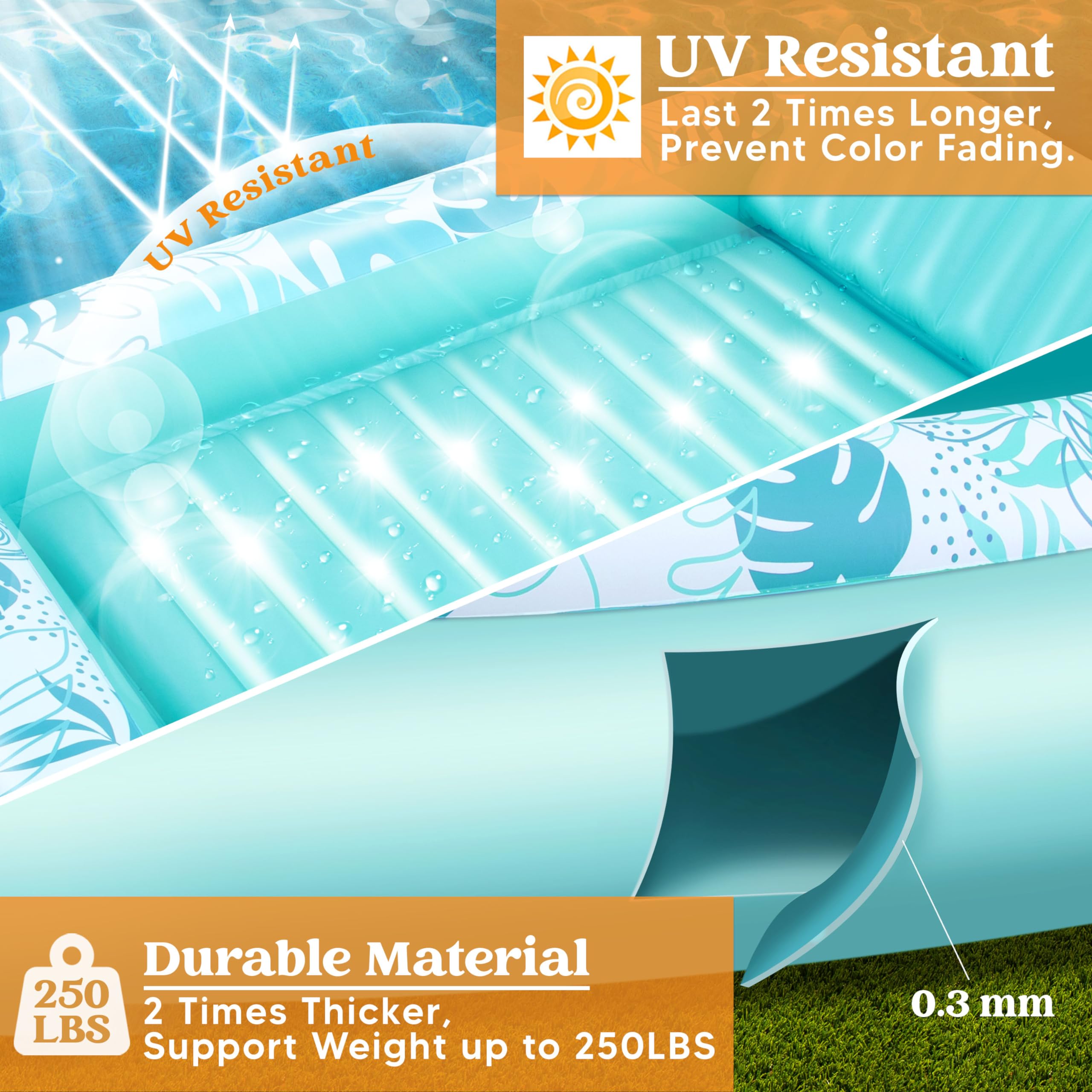 Foto 5 pulgar | Tumbona Inflable Para Bronceado Float Sloosh Para Adultos - Venta Internacional.