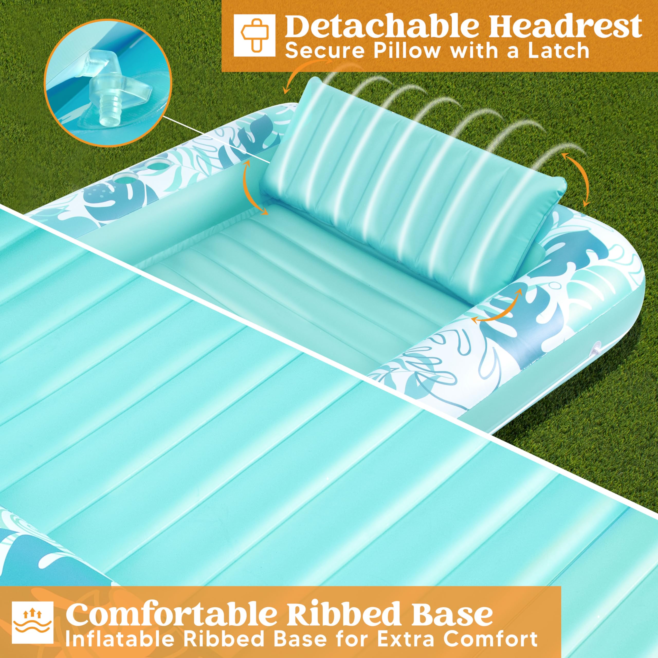 Foto 6 pulgar | Tumbona Inflable Para Bronceado Float Sloosh Para Adultos - Venta Internacional.