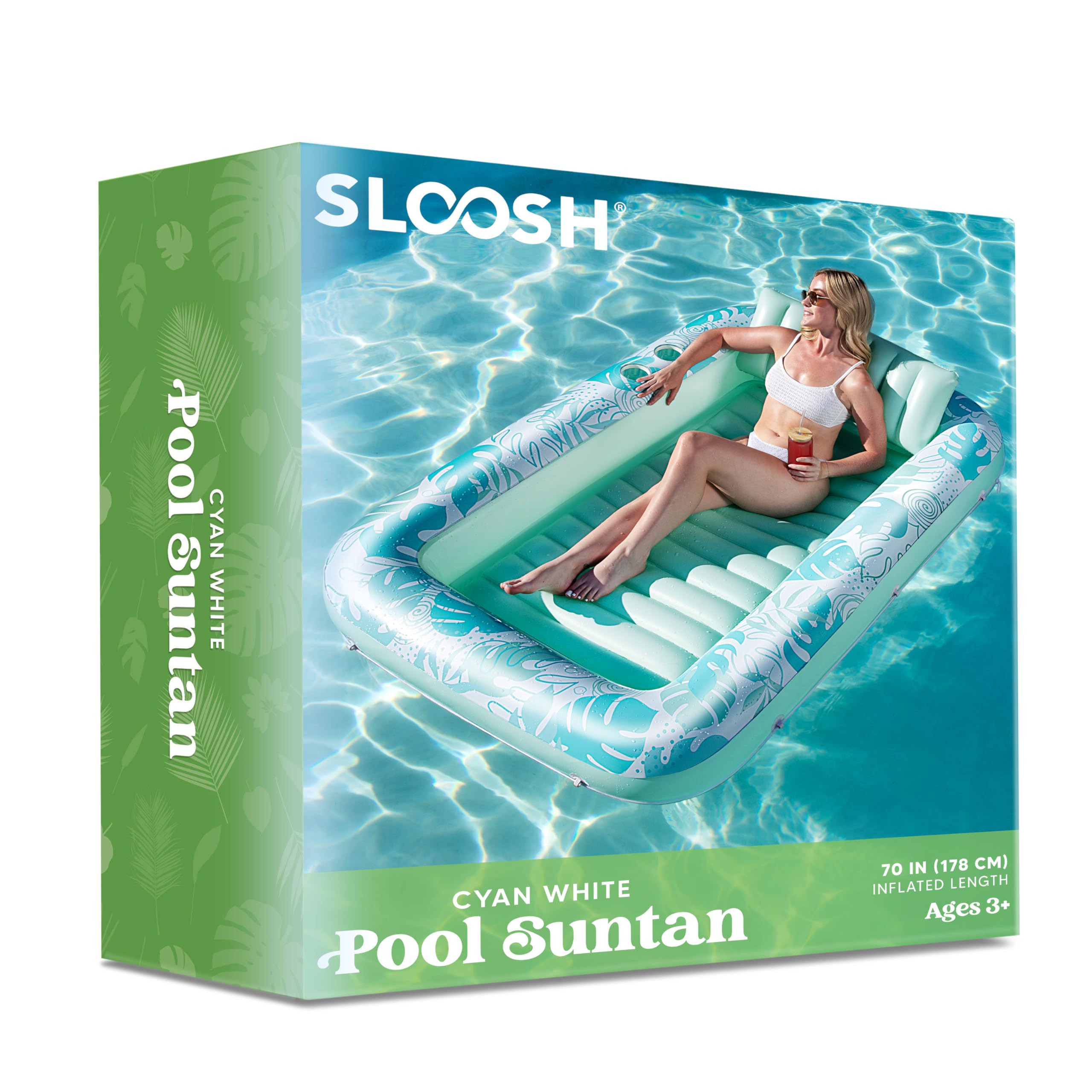 Foto 8 pulgar | Tumbona Inflable Para Bronceado Float Sloosh Para Adultos - Venta Internacional.