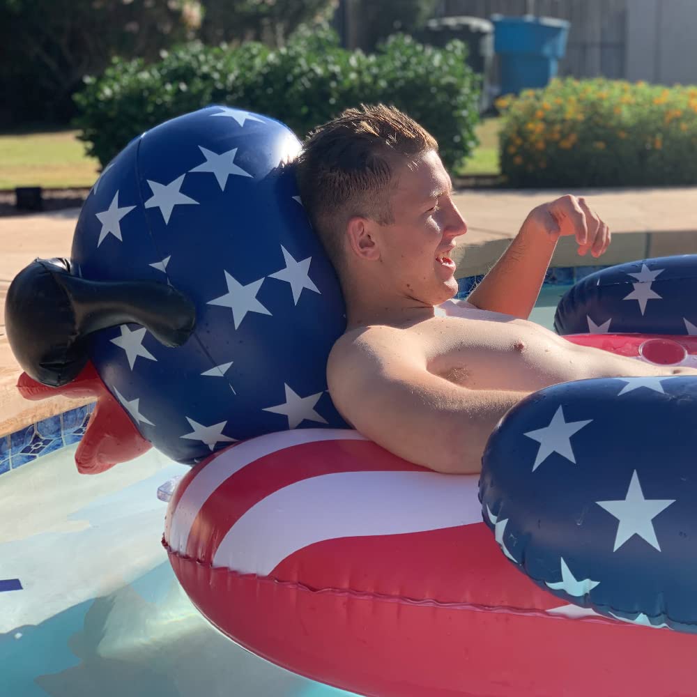 Foto 4 | Pool Float Game Derby Duck Stars & Stripes, Tamaño Grande, 113 Kg - Venta Internacional.