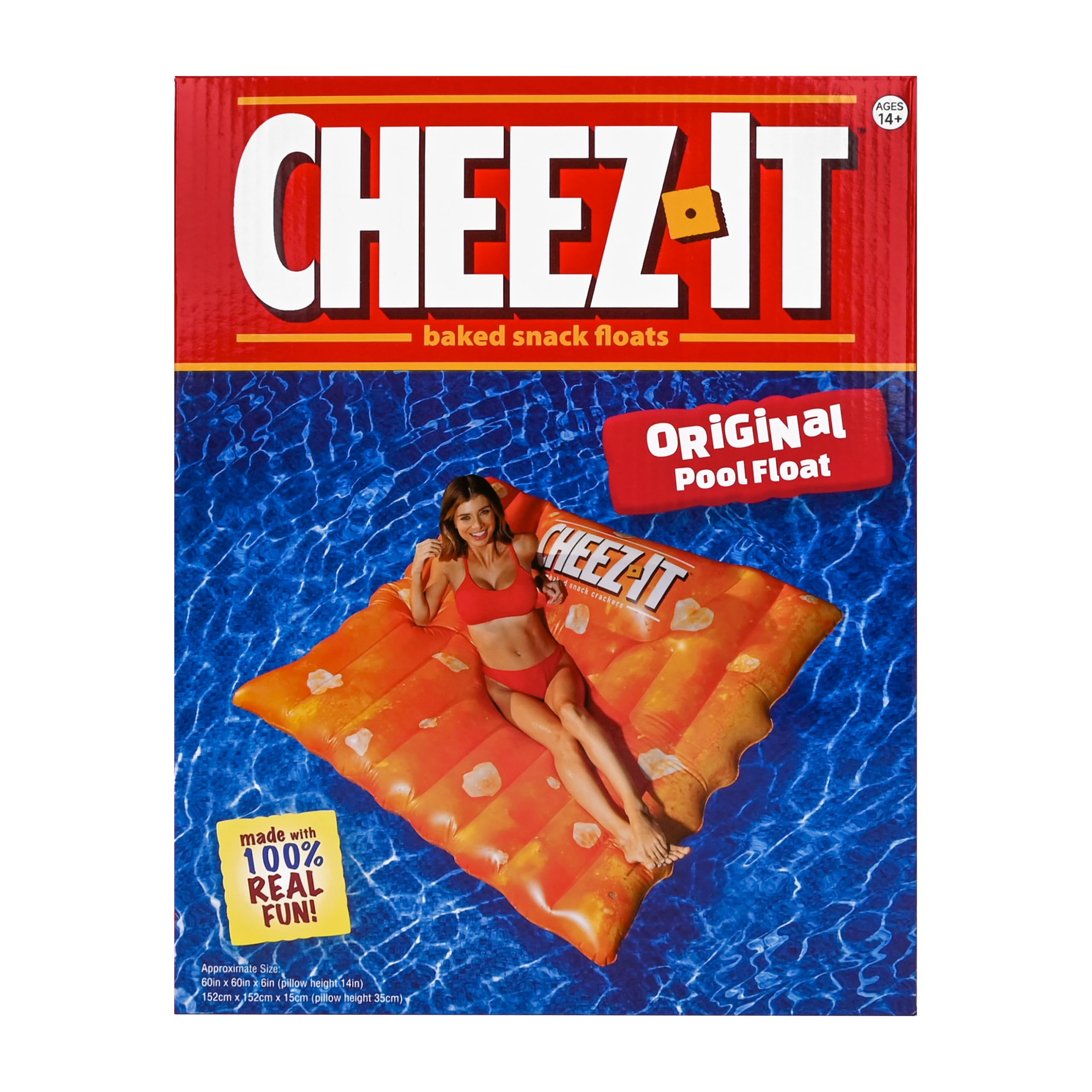 Foto 7 pulgar | Flotador Inflable Para Piscina Sunny Days Cheez-it Extra Grande - Venta Internacional.