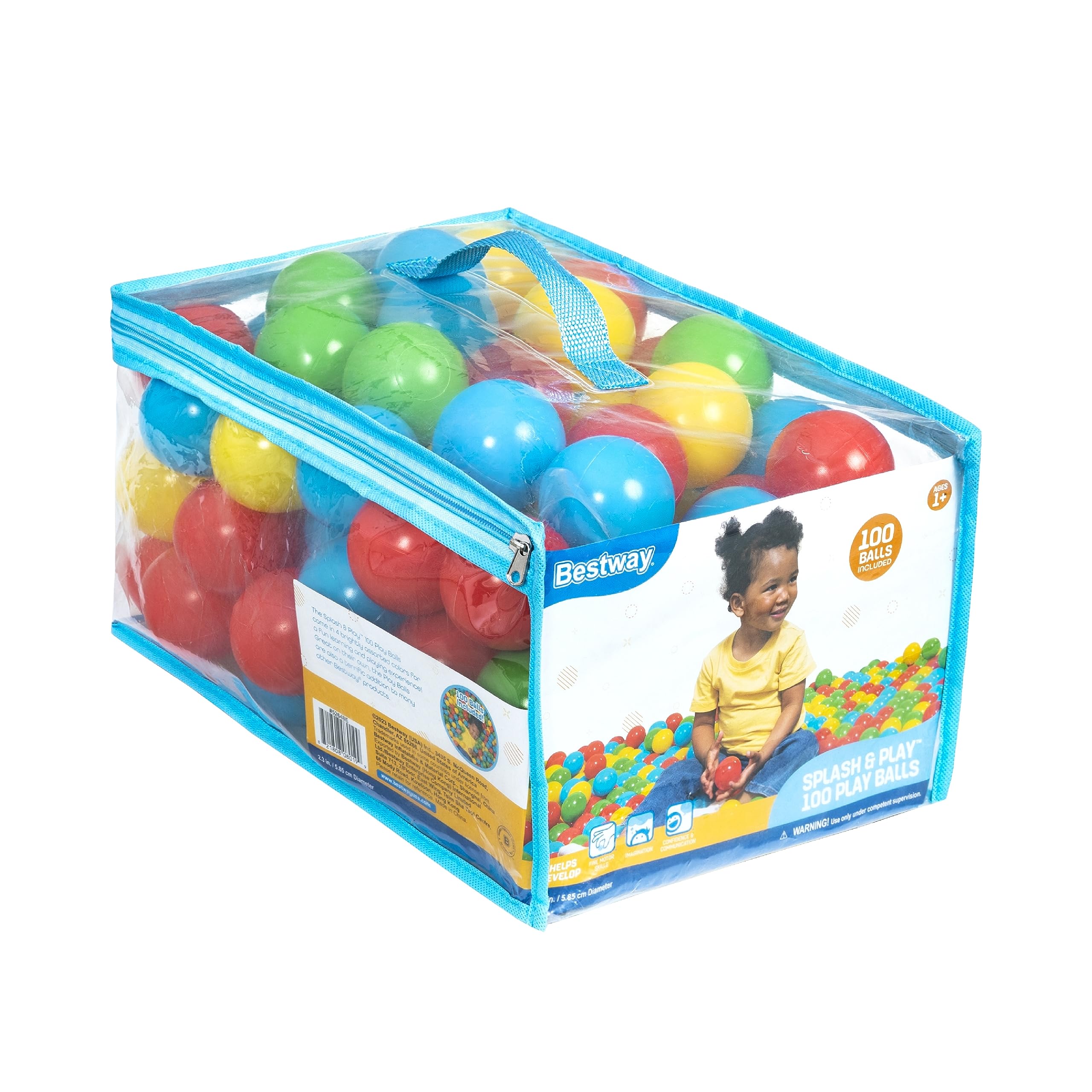 Foto 8 pulgar | Pelotas De Plástico Bestway De 100 Unidades Para Jugar En Interiores Y Exteriores - Venta Internacional.