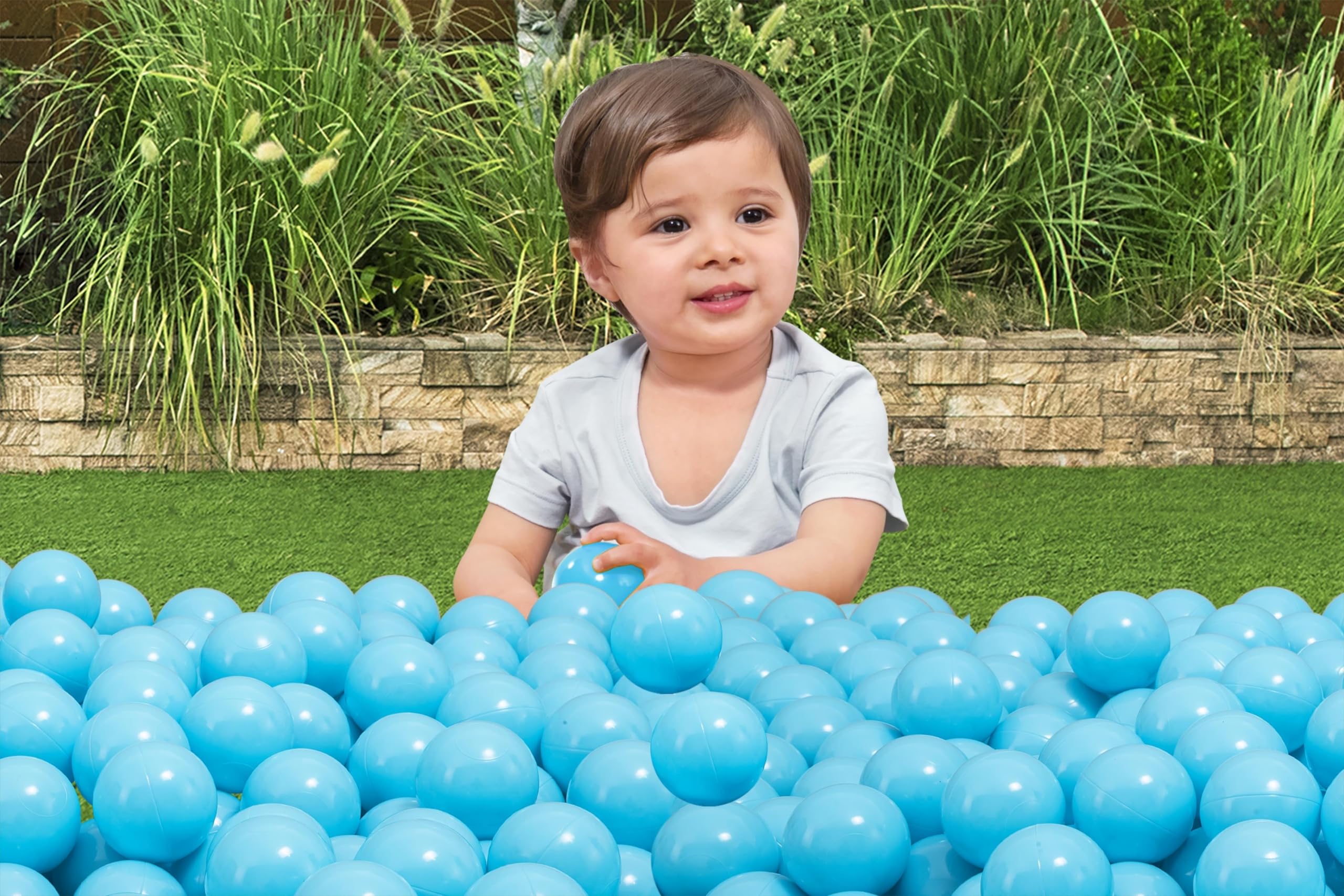 Foto 4 | Play Balls Bestway De Plástico Azul Claro, 250 Quilates, Para Niños - Venta Internacional.