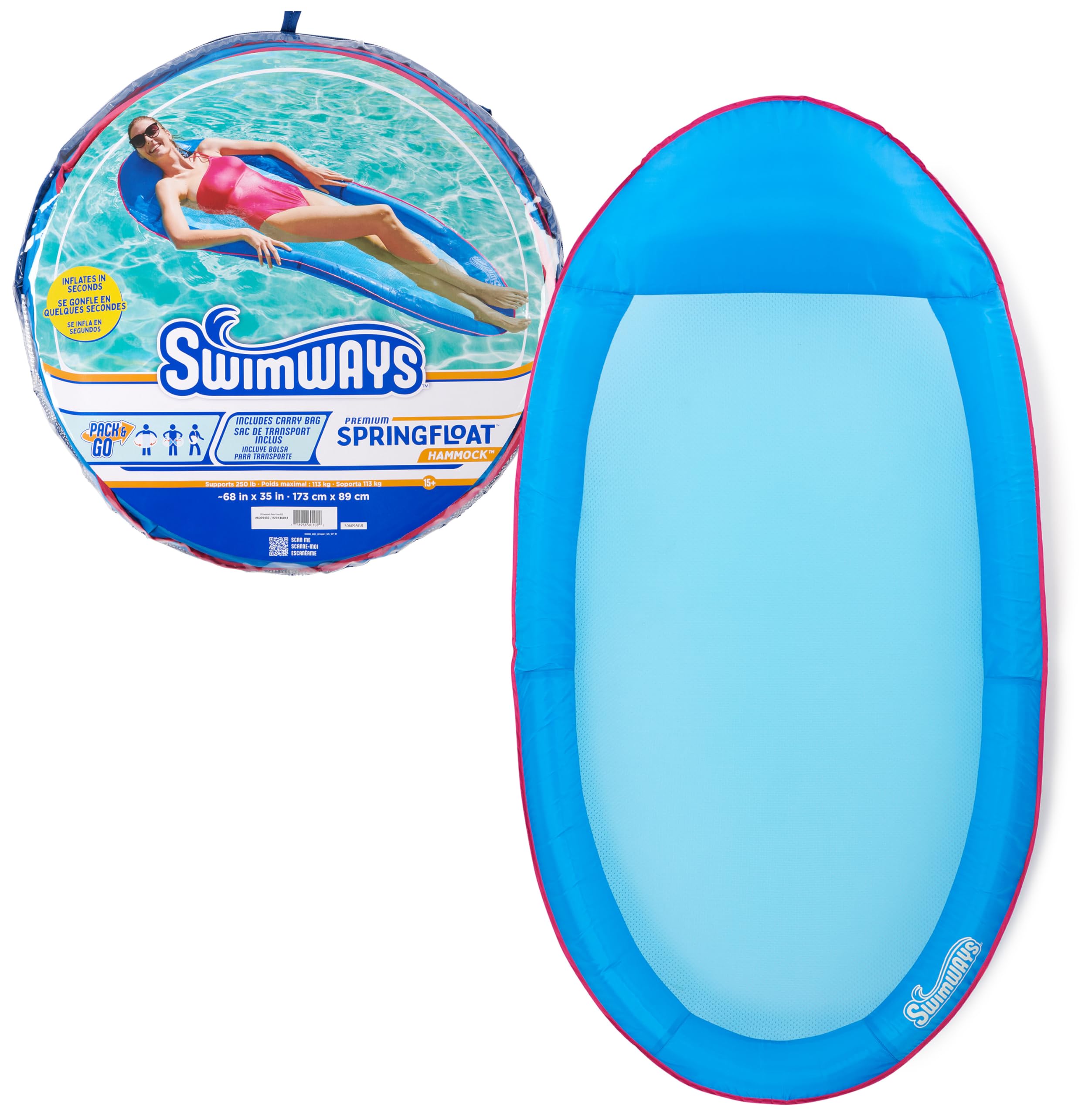Tumbona De Piscina Swimways Spring Float  Hamaca Premium Para Adultos - Venta Internacional.