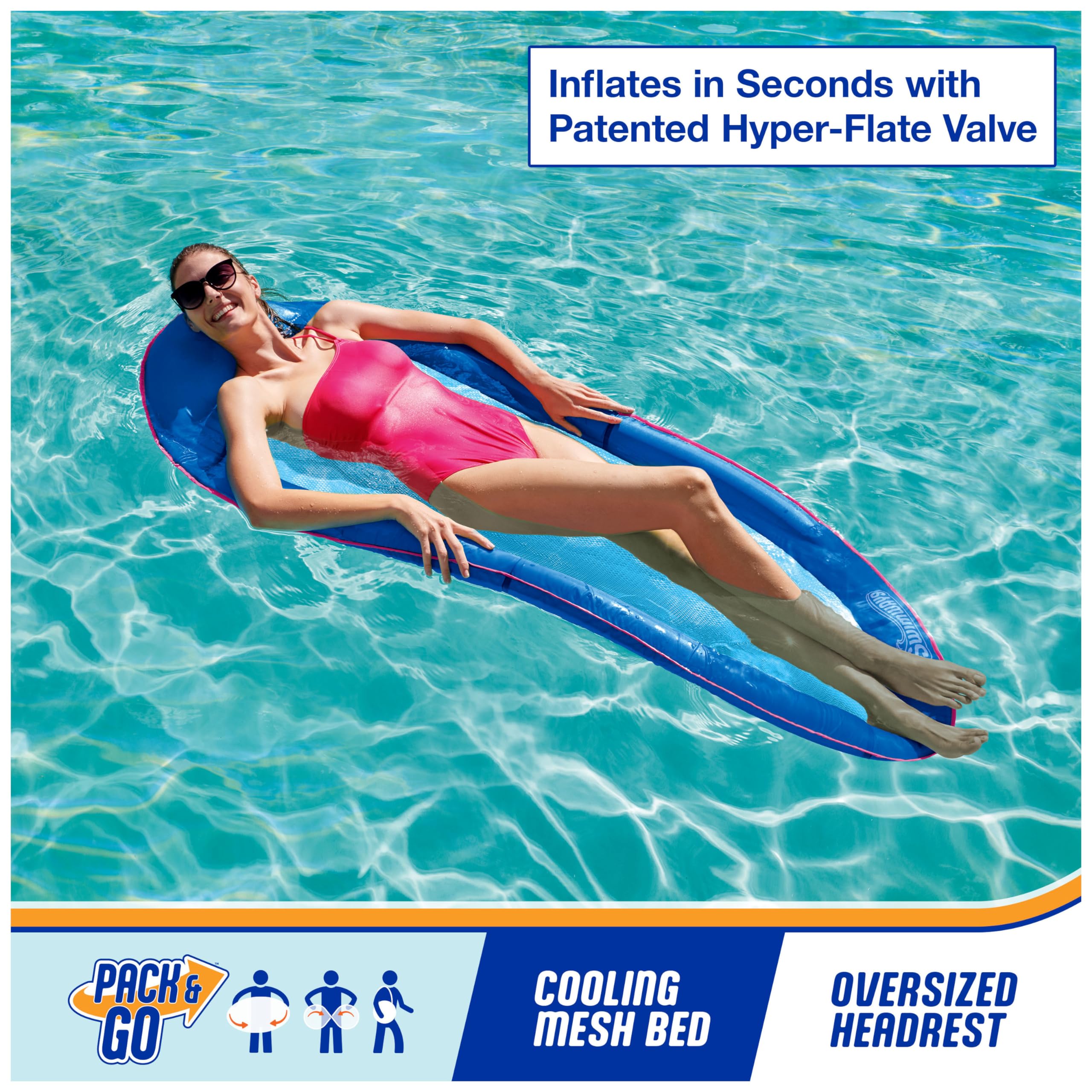 Foto 3 pulgar | Tumbona De Piscina Swimways Spring Float  Hamaca Premium Para Adultos - Venta Internacional.