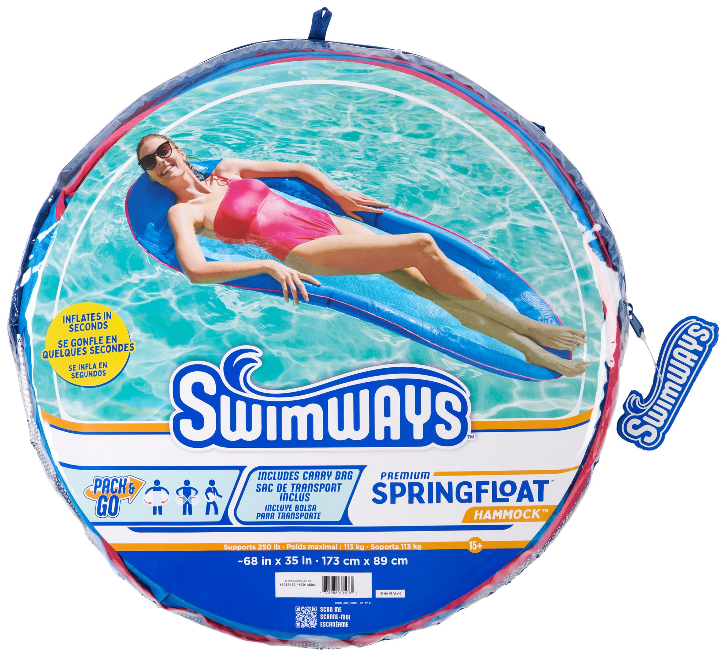 Foto 8 pulgar | Tumbona De Piscina Swimways Spring Float  Hamaca Premium Para Adultos - Venta Internacional.