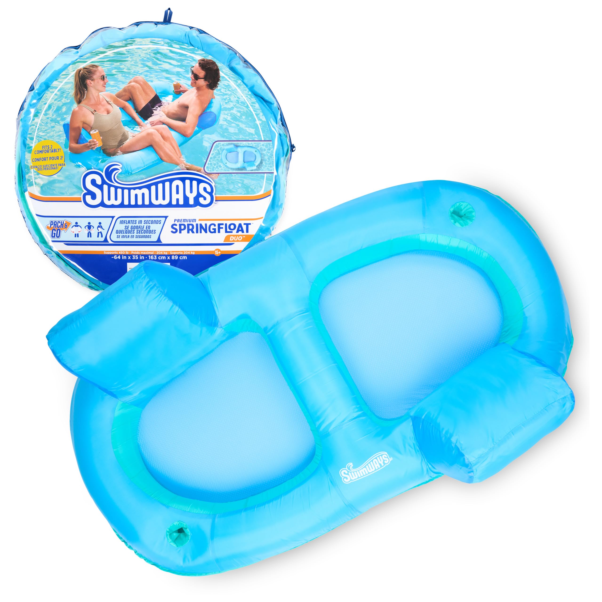 Foto 1 | Pool Float Swimways Spring Float Premium Duo Para 2 Adultos - Venta Internacional.
