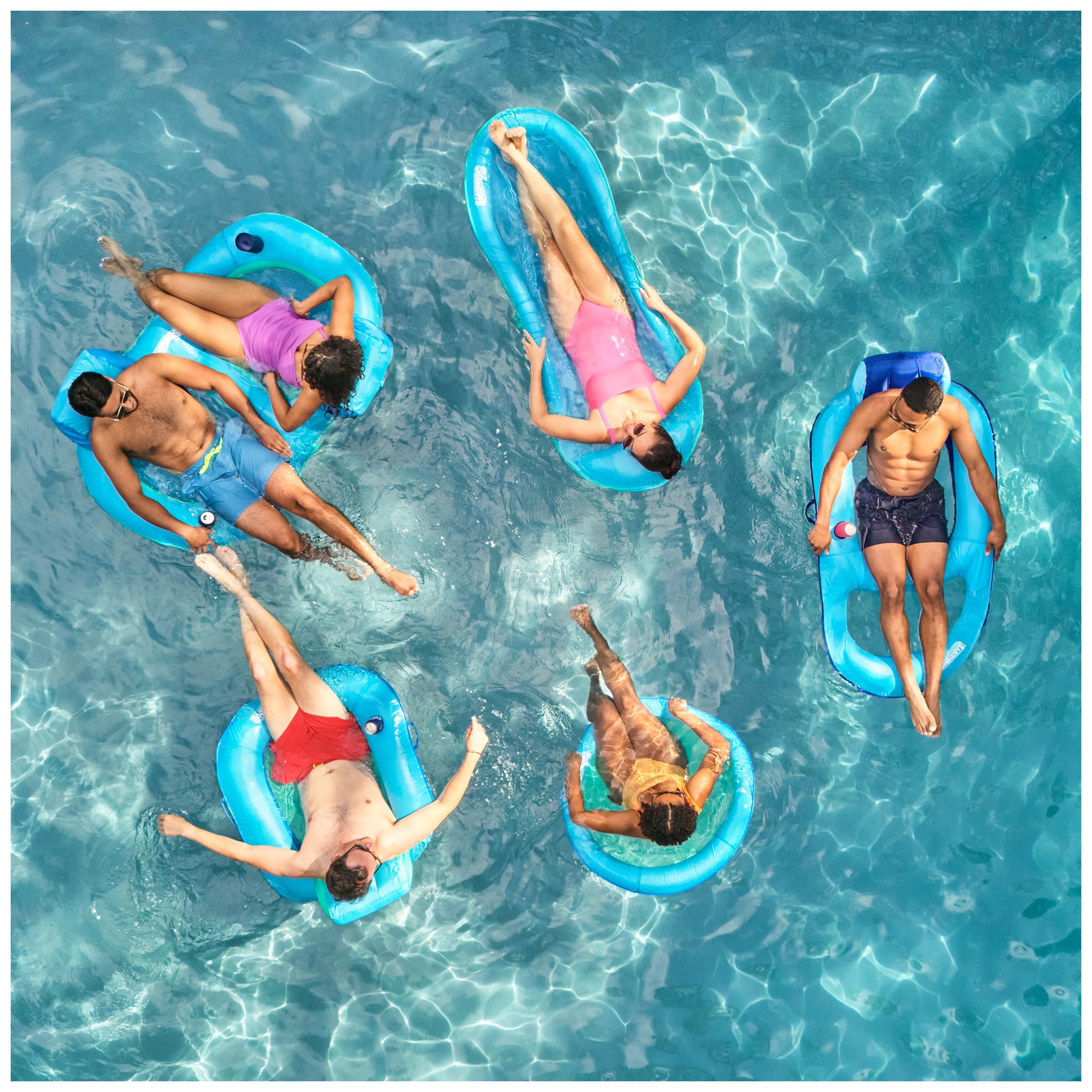 Foto 7 | Pool Float Swimways Spring Float Premium Duo Para 2 Adultos - Venta Internacional.