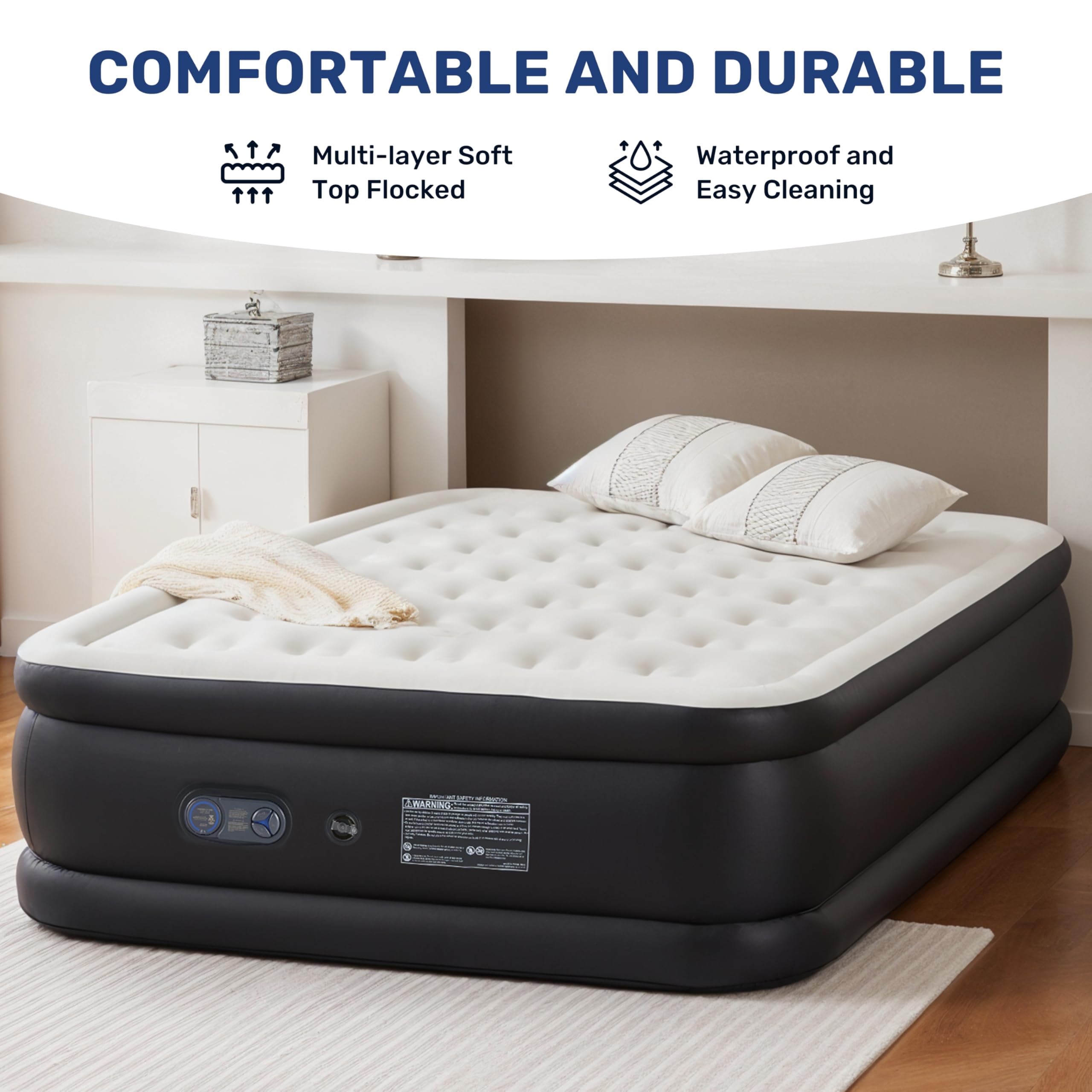 Foto 7 | Colchón Inflable Para Acampar Simple Deluxe Queen Con Bomba Eléctrica - Venta Internacional.