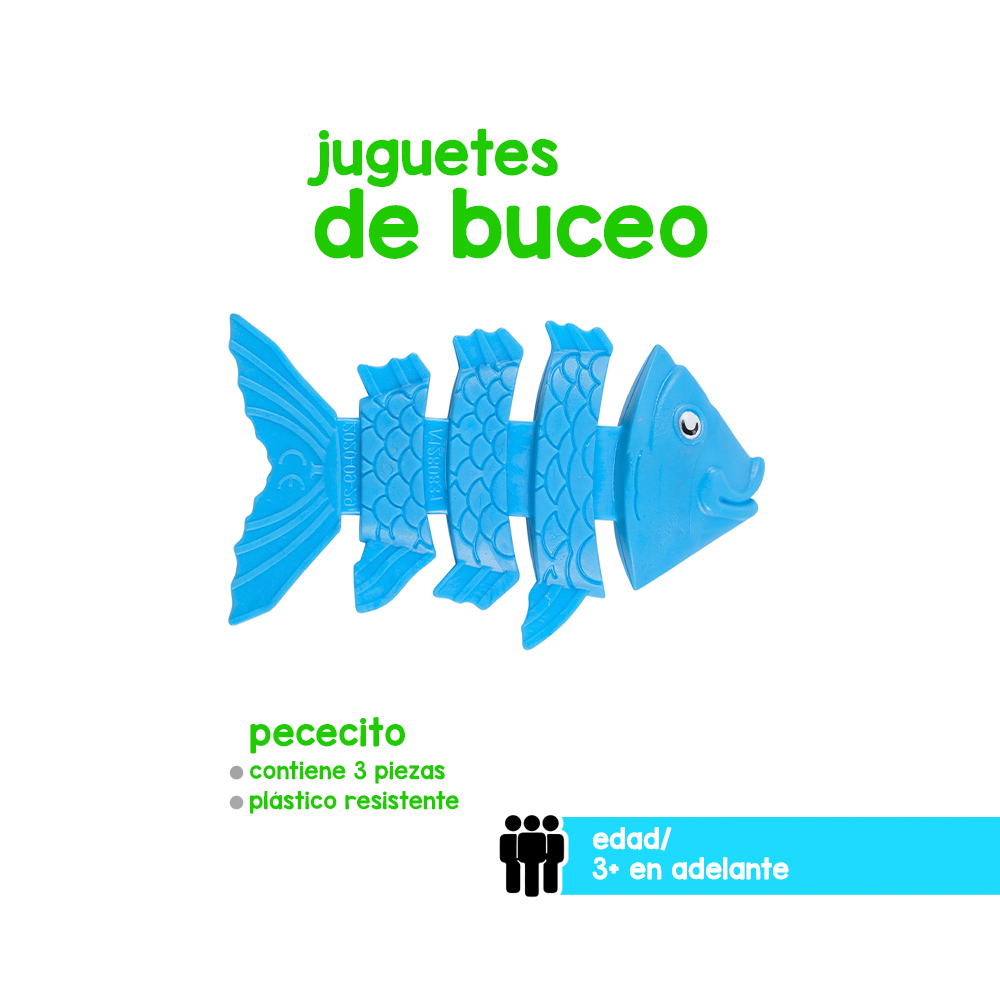 Foto 3 pulgar | Juguetes de Buceo Bestway Pez 3 Piezas