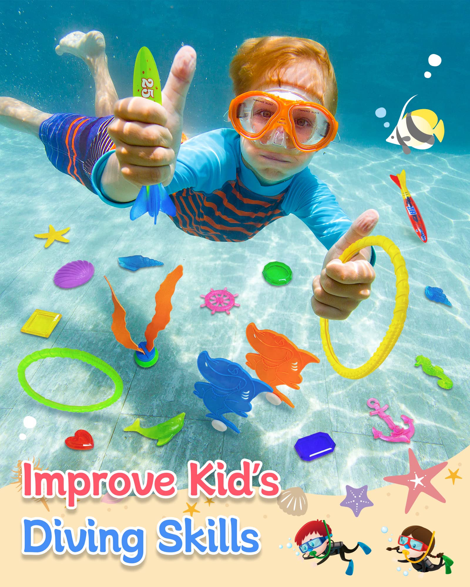 Foto 4 pulgar | Juguetes para Piscina Yetonamr Multicolor 30 Piezas - Venta Internacional