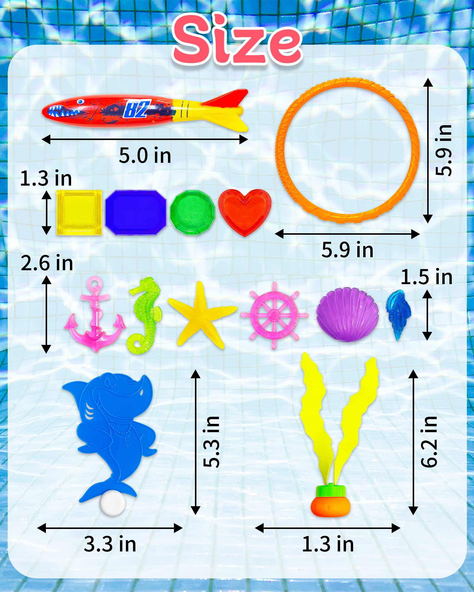 Foto 7 pulgar | Juguetes para Piscina Yetonamr Multicolor 30 Piezas - Venta Internacional