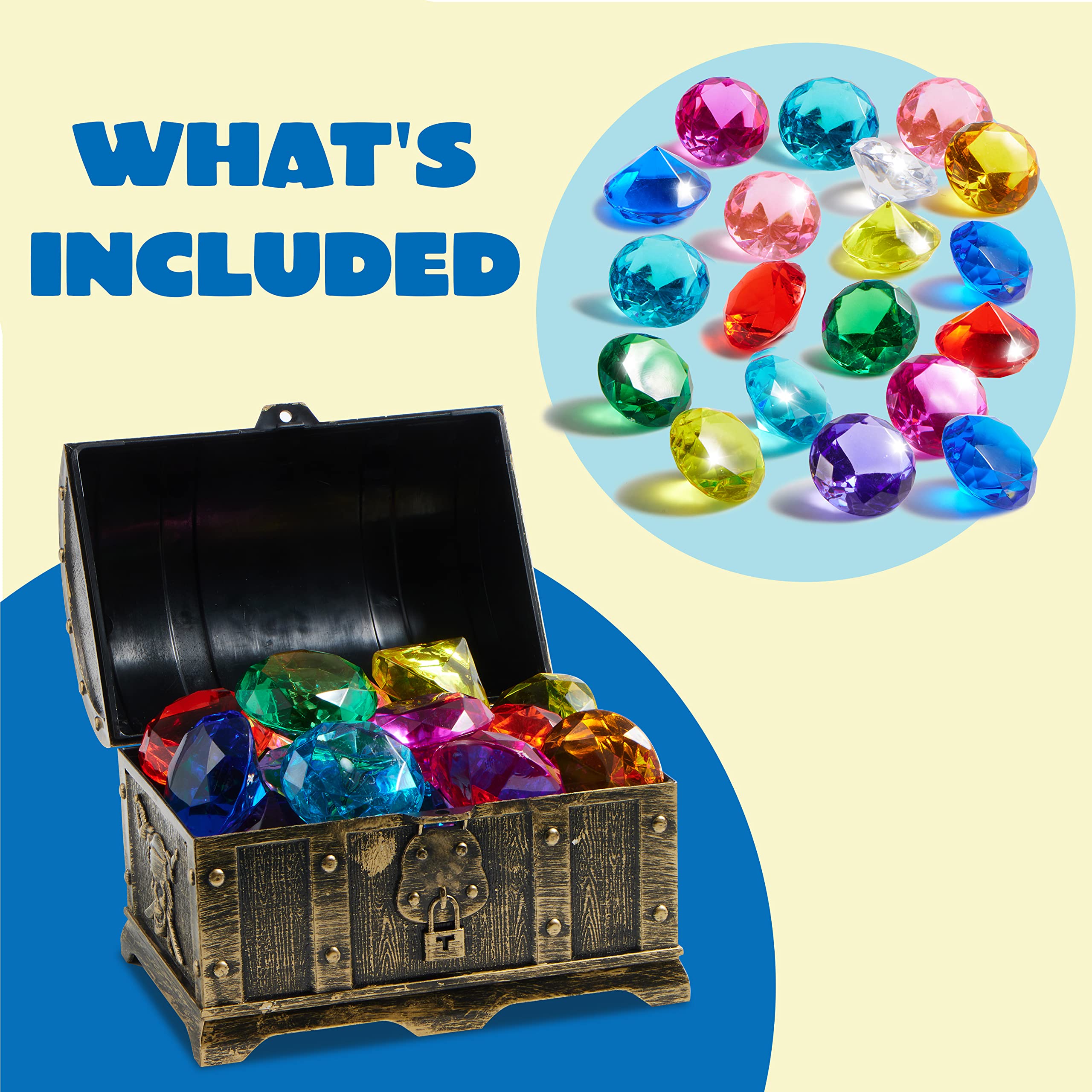 Foto 2 | Juguetes para Piscina Sloosh Diving Gems Sloosh 16 Diamantes con Cofre - Venta Internacional