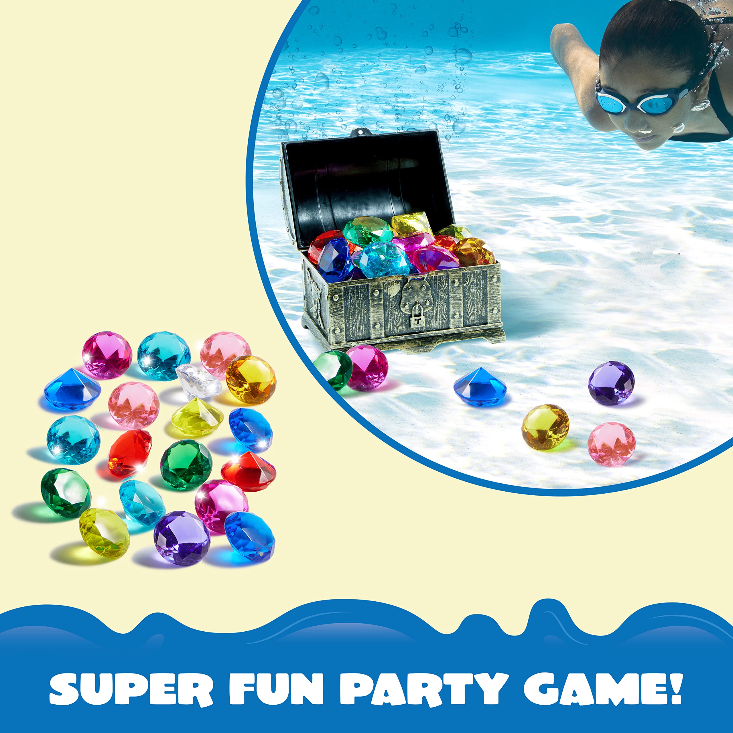 Foto 6 pulgar | Juguetes para Piscina Sloosh Diving Gems Sloosh 16 Diamantes con Cofre - Venta Internacional