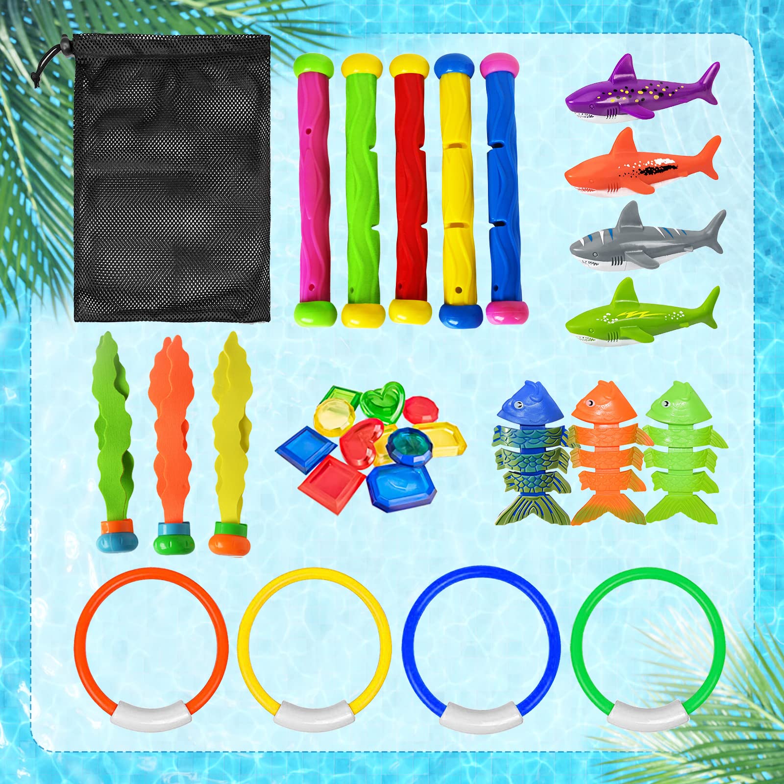 Foto 7 pulgar | Juguetes para Bucear Jasonwell 31 Piezas-Venta Internacional