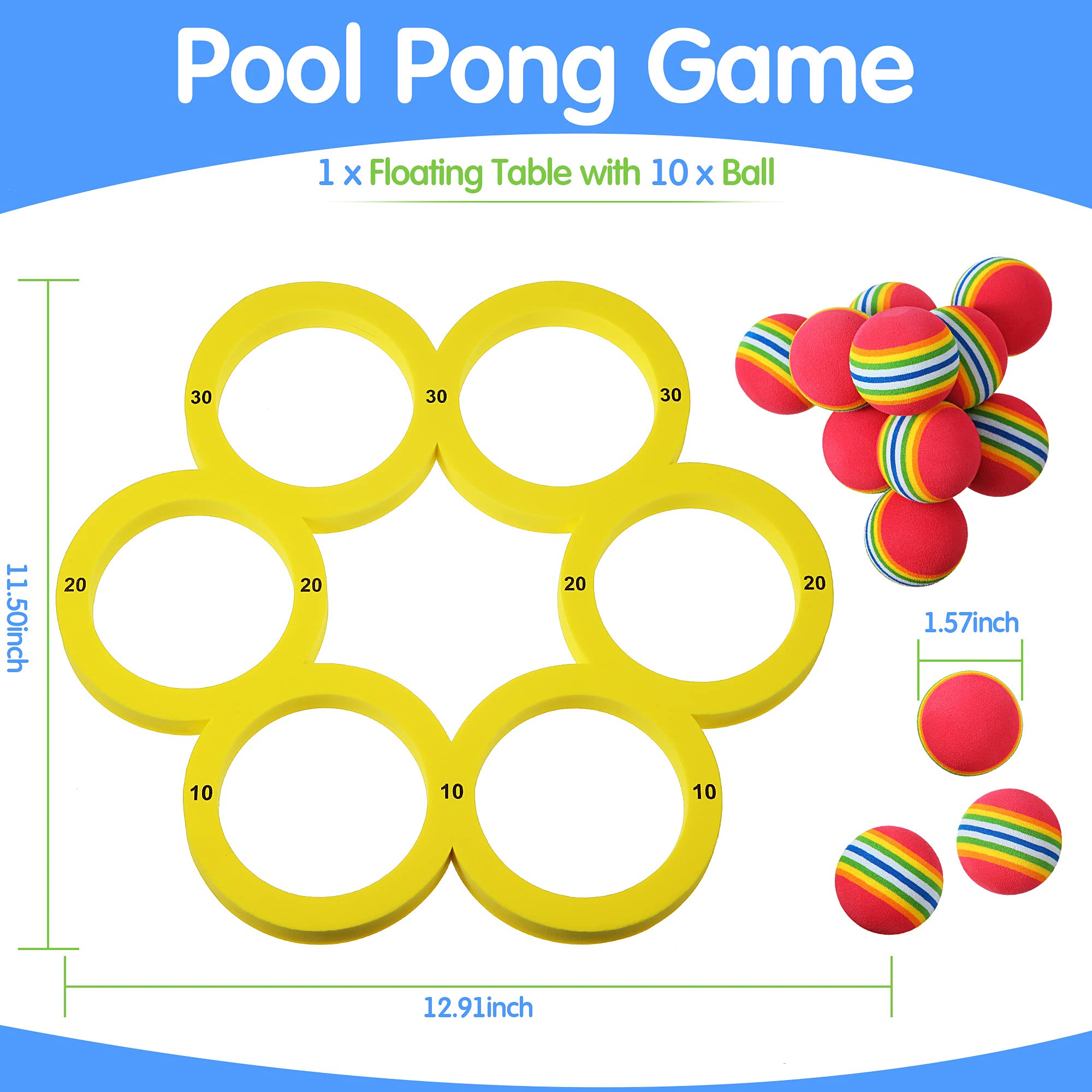 Foto 5 pulgar | Set De Juegos De Billar Hiboom Water Sports Con 10 Pelotas De Golf - Venta Internacional.