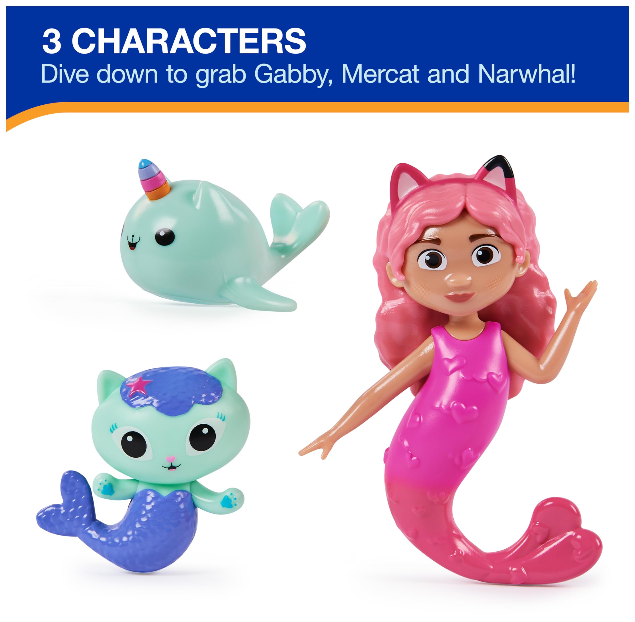 Foto 4 pulgar | Paquete De 3 Personajes De Buceo Swimways Gabby's Dollhouse Para Niños Mayores De 5 Años - Venta Internacional.