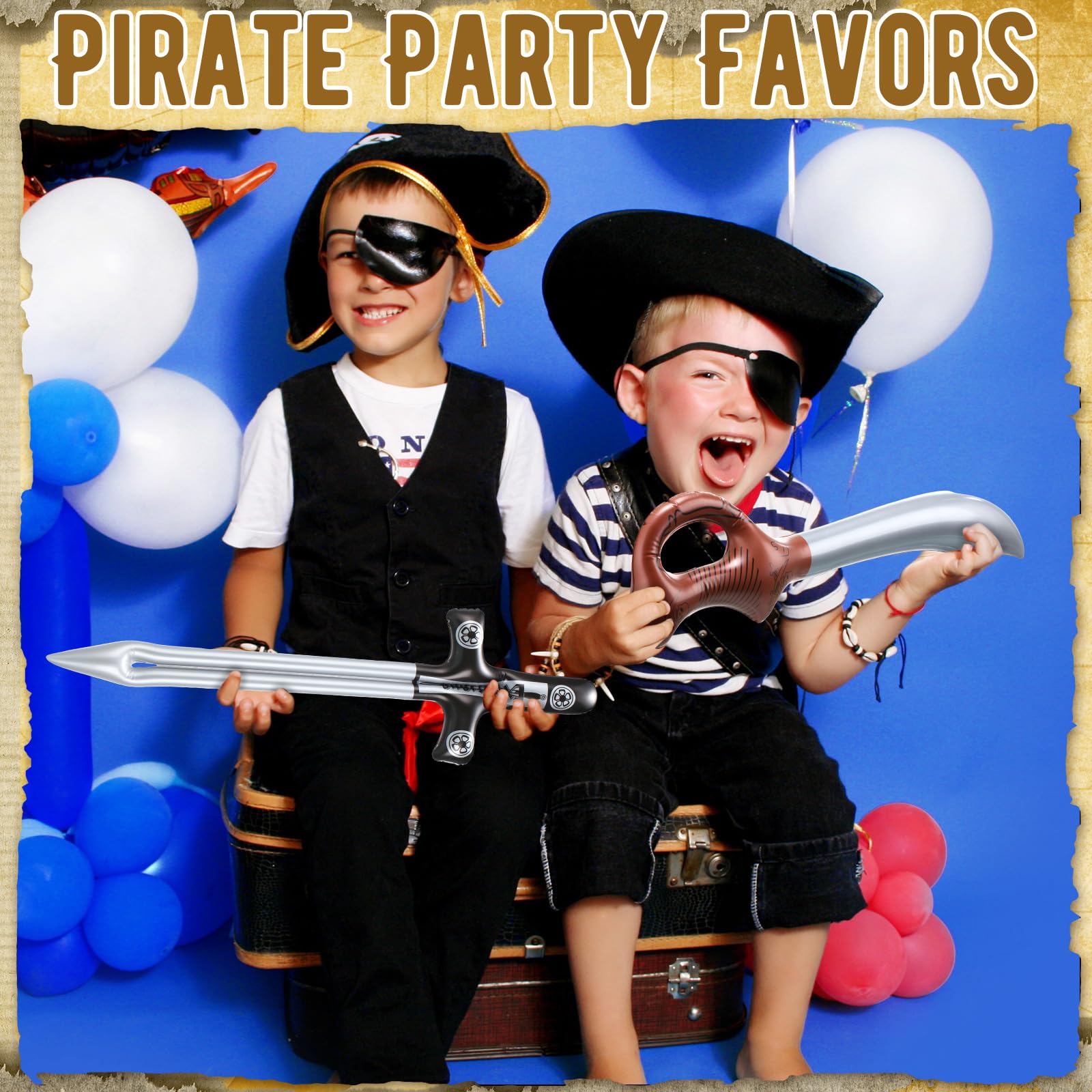 Foto 5 pulgar | Set de Espadas Inflables de Piratas Sratte 16 Unidades - Venta Internacional