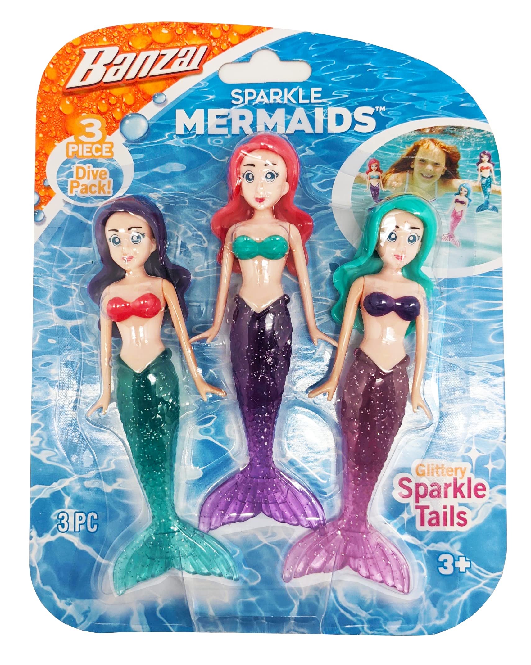 Dive Toys Banzai Sparkle Mermaid Con Colas Brillantes - Venta Internacional. $405