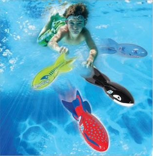 Foto 2 | Juguete De Buceo Para Piscina Banzai Torpedo Beasts Sharks, Paquete De 4 - Venta Internacional.
