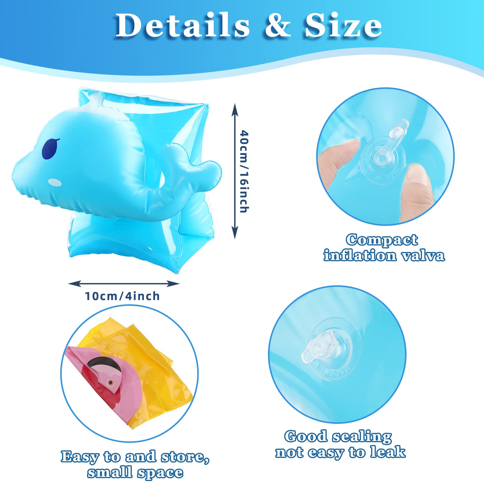 Foto 5 pulgar | Brazaletes Inflables De Natación Skylety Para Niños, 8 Unidades - Venta Internacional.
