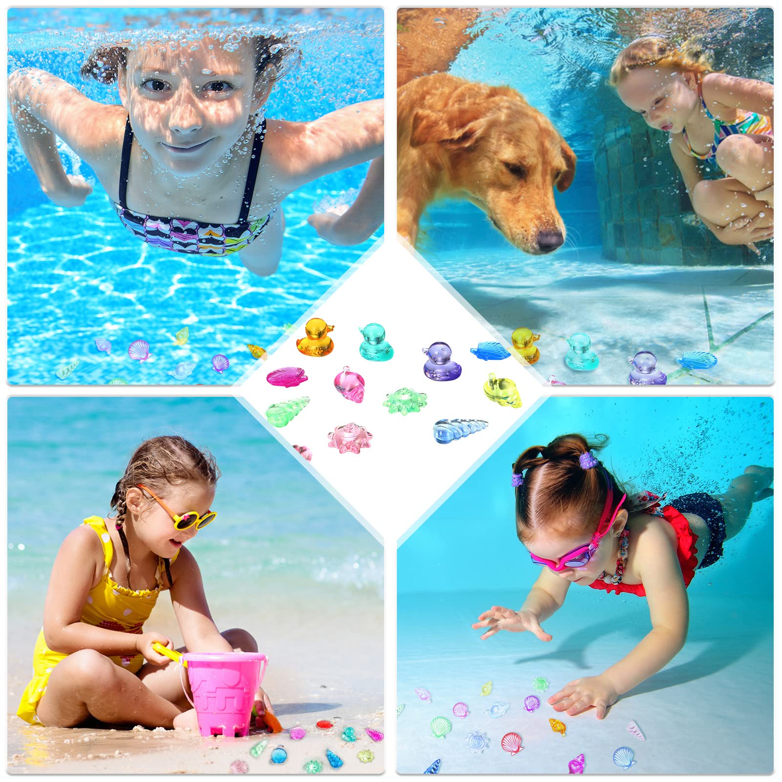 Foto 5 | Juguete De Piscina Diving Gem Con Temática De Skylety Ocean Para Niños, 24 Unidades - Venta Internacional.