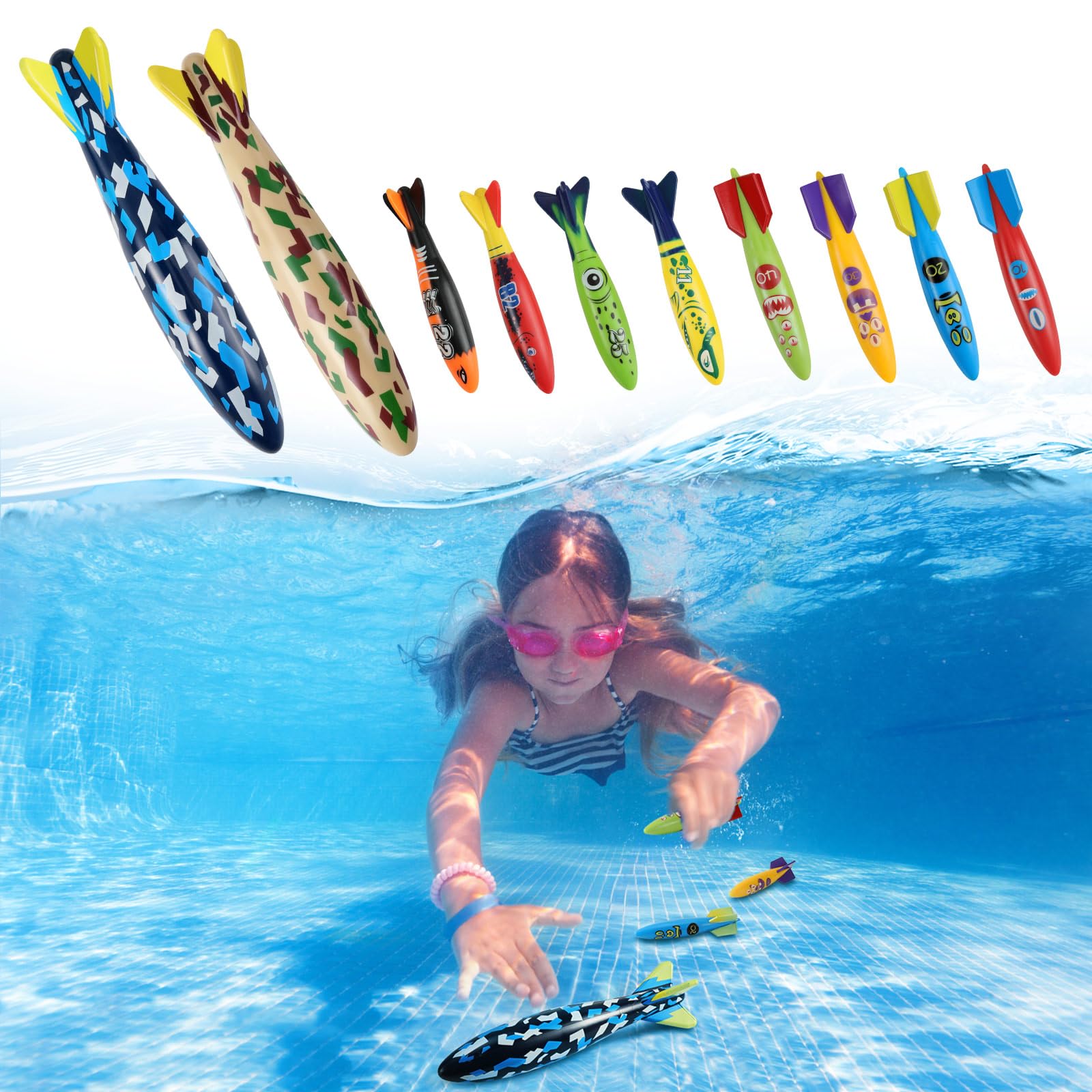 Foto 3 pulgar | Juguetes de Buceo en Piscina MoKo Multicolor 10 Piezas - Venta Internacional