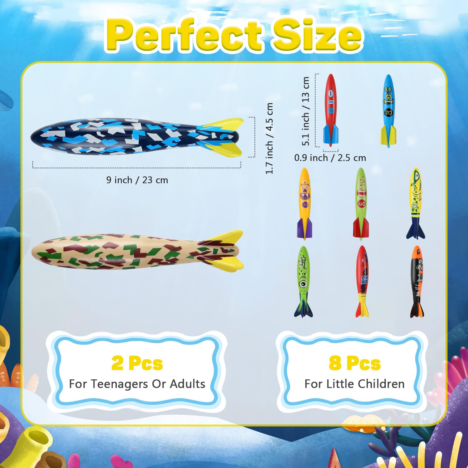 Foto 4 pulgar | Juguetes de Buceo en Piscina MoKo Multicolor 10 Piezas - Venta Internacional