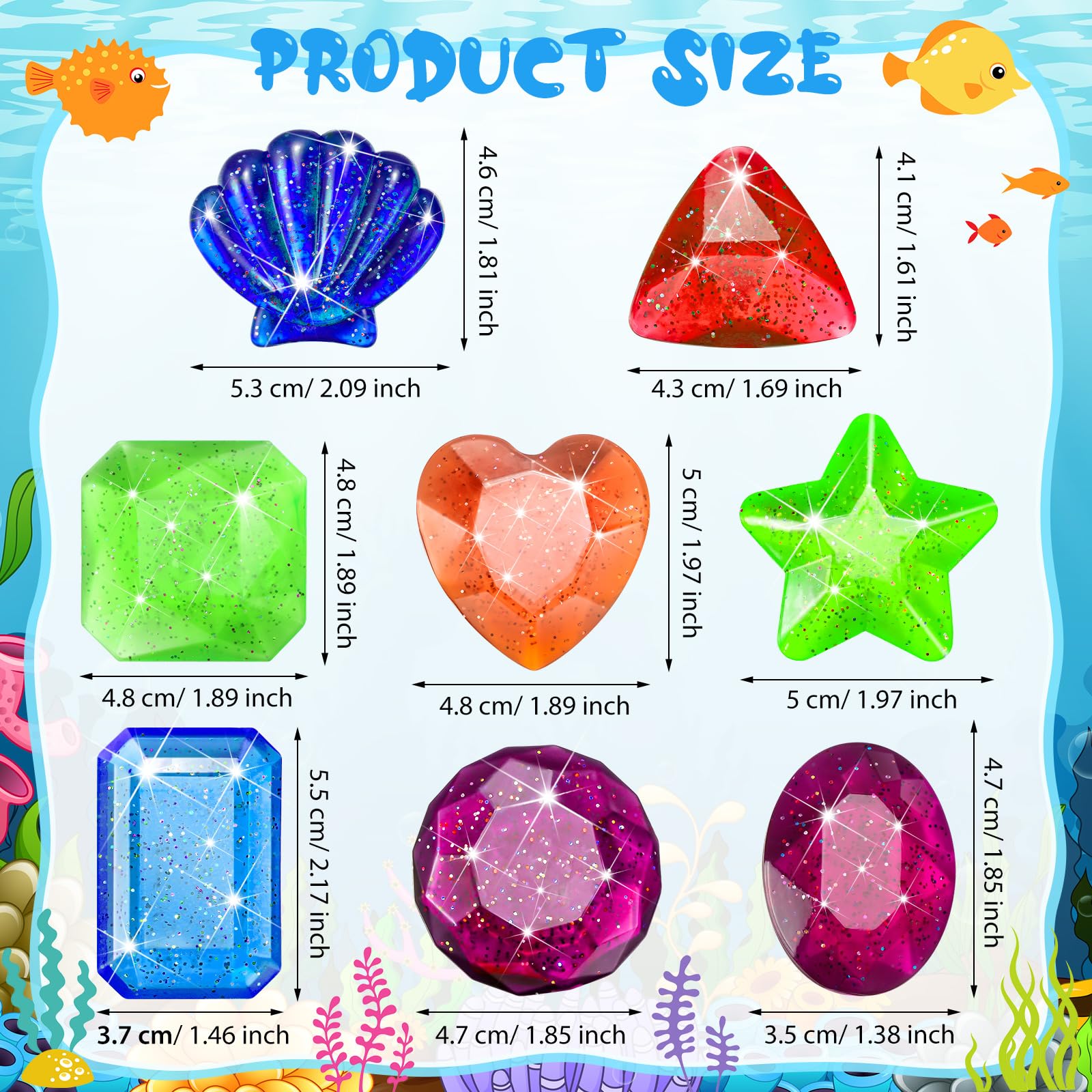 Foto 3 pulgar | Juguetes De Baño Diving Gems Zhanmai, 16 Unidades, Para Juegos De Piscina Para Niños - Venta Internacional.