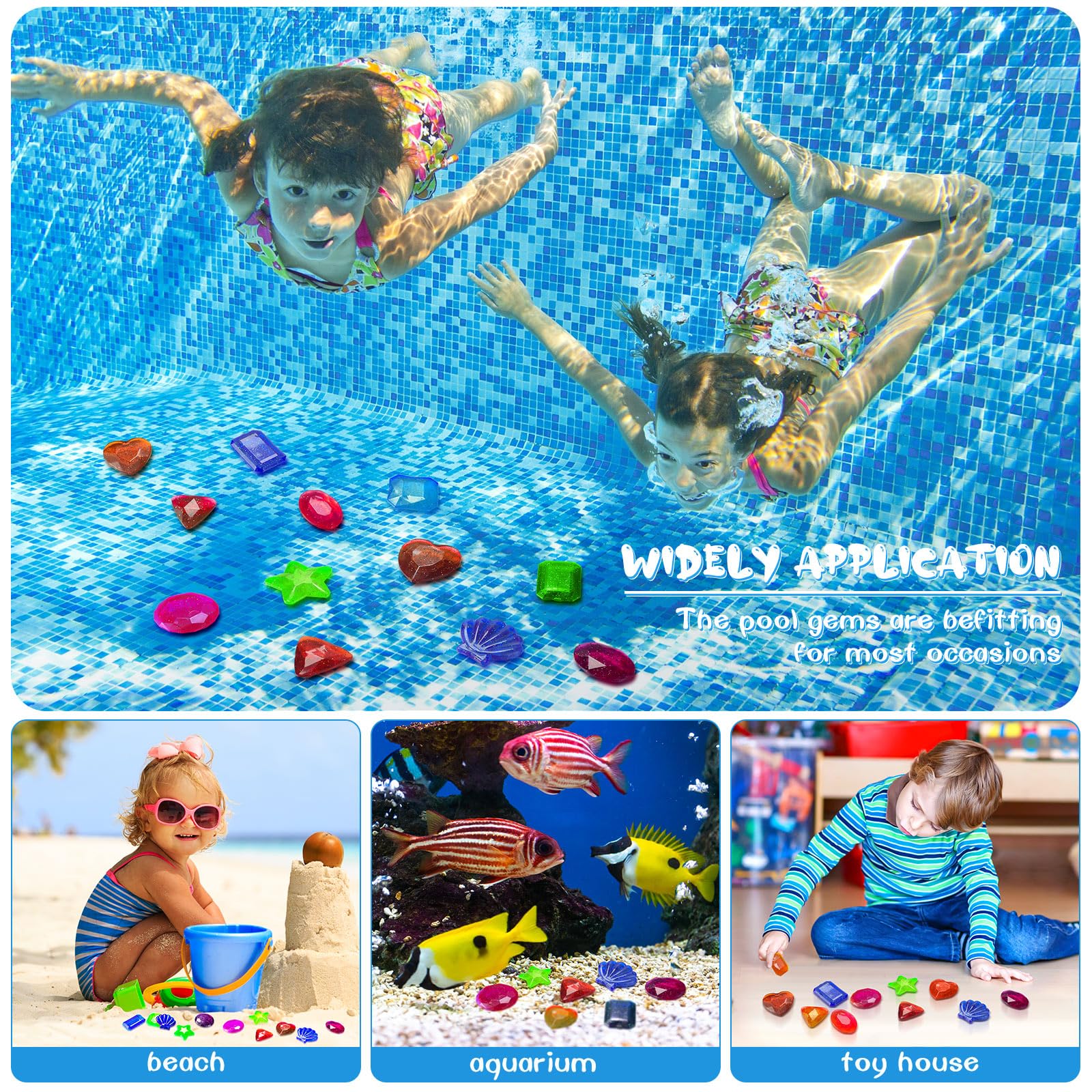 Foto 5 pulgar | Juguetes De Baño Diving Gems Zhanmai, 16 Unidades, Para Juegos De Piscina Para Niños - Venta Internacional.