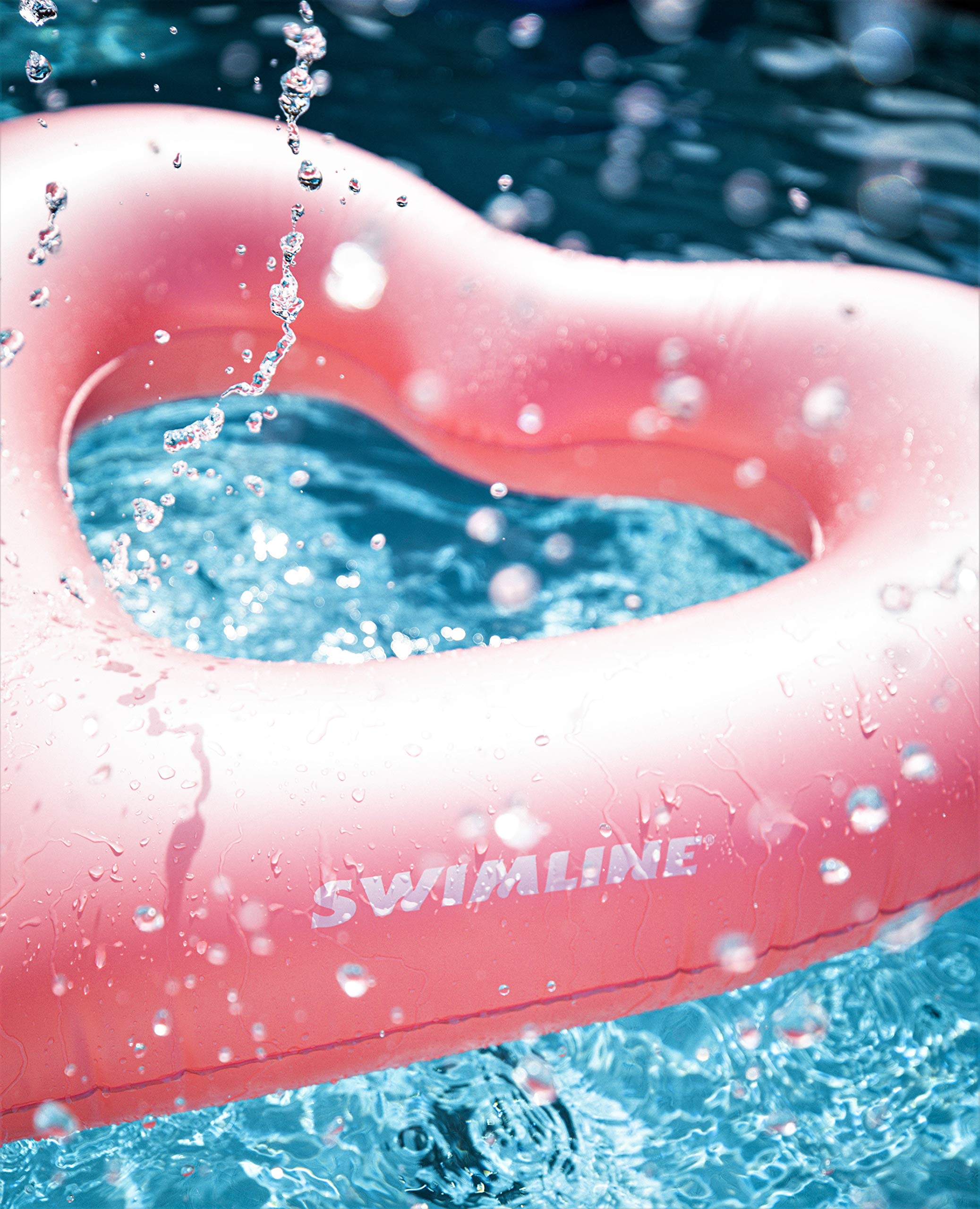 Foto 6 pulgar | Anillo Inflable Para Piscina Swimline Con Forma De Corazón Metálico, 127 X 114 X 28 Cm - Venta Internacional.