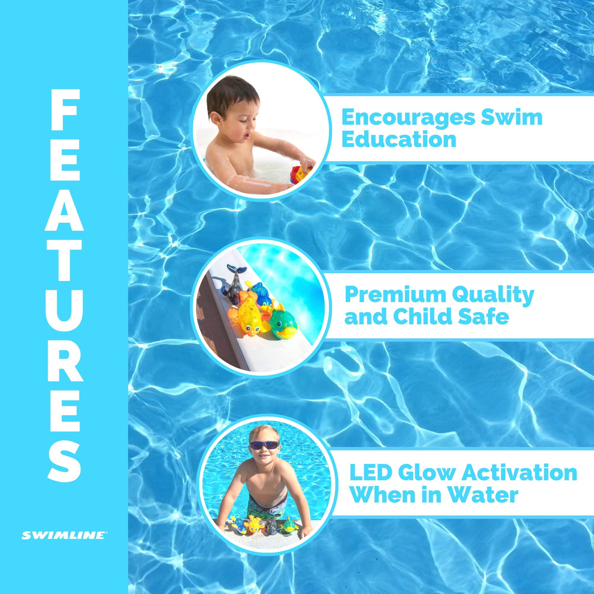 Foto 4 pulgar | Diving Toys Swimline Original, Paquete De 4 Luces Led Para Niños - Venta Internacional.