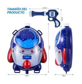 Foto 5 | Lanzador de Agua tipo Mochila Belug para Niños Nave Espacial Azul