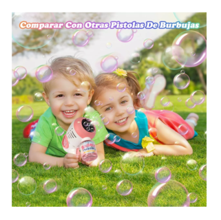 Foto 5 | Maquina Burbujas Con Solución Burbujas Juguete Rosa/blanco