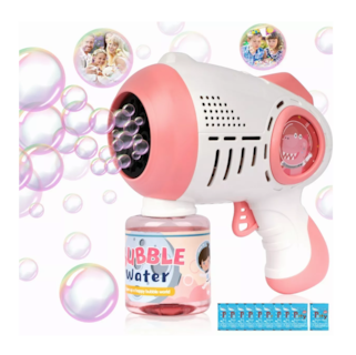 Foto 4 | Maquina Burbujas Con Solución Burbujas Juguete Rosa/blanco